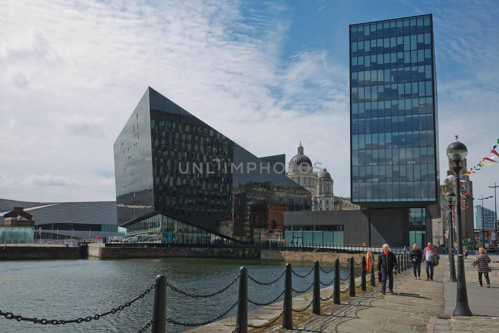 Modern building of Museum of Liverpool and Open Eye Gallery in Liverpool in UK by wondry