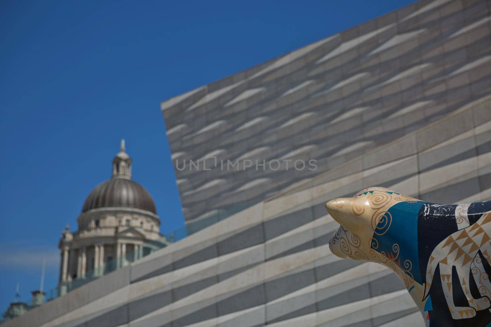 LIVERPOOL, ENGLAND, UK - JUNE 07, 2017: Port of Liverpool Building (or Dock Office) in Pier Head, along the Liverpool's waterfront, England, United Kingdom.