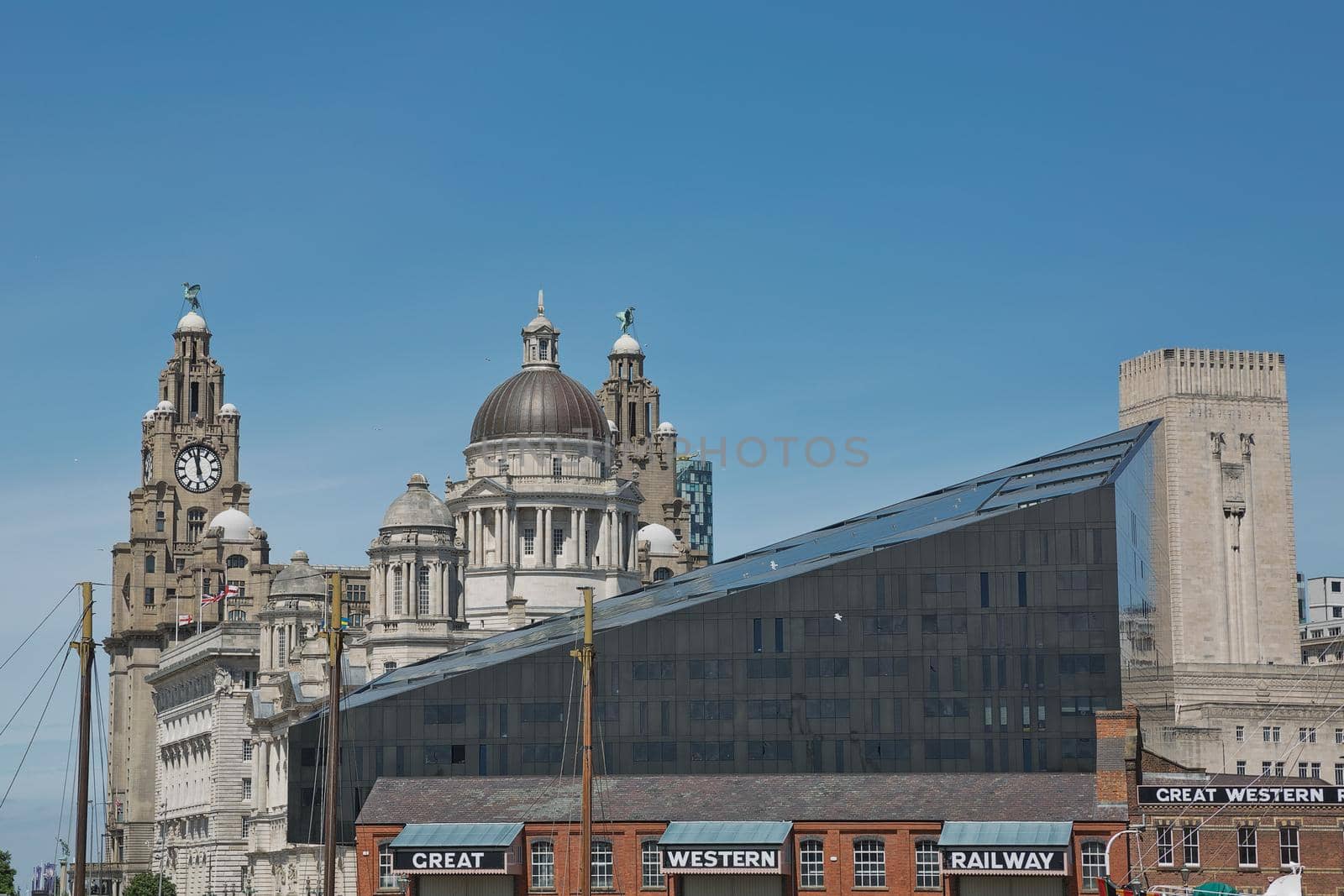 Port of Liverpool Building (or Dock Office) in Pier Head, along the Liverpool's waterfront, England, United Kingdom by wondry