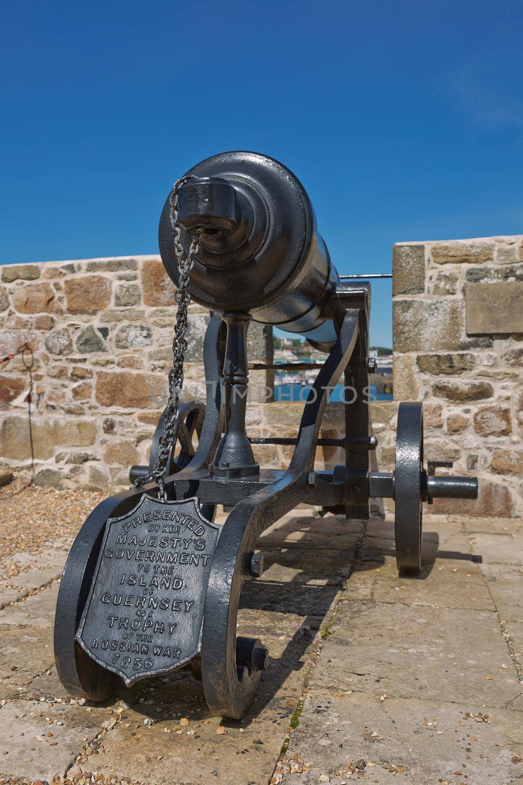 Traversing Carriage Cannon at Castle Cornet in St Peter Port, Guernsey, UK by wondry