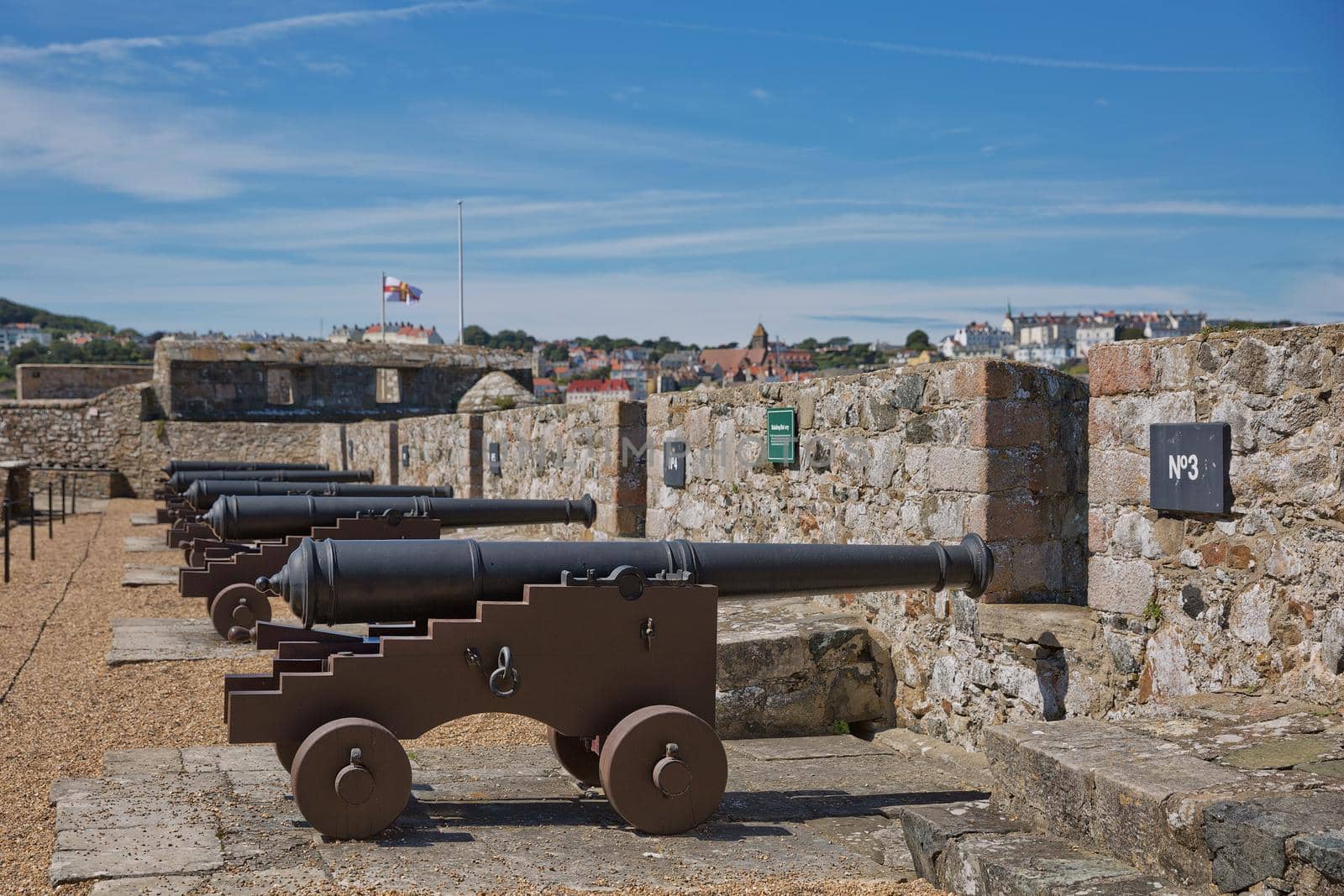 Traversing Carriage Cannon at Castle Cornet in St Peter Port, Guernsey, UK by wondry