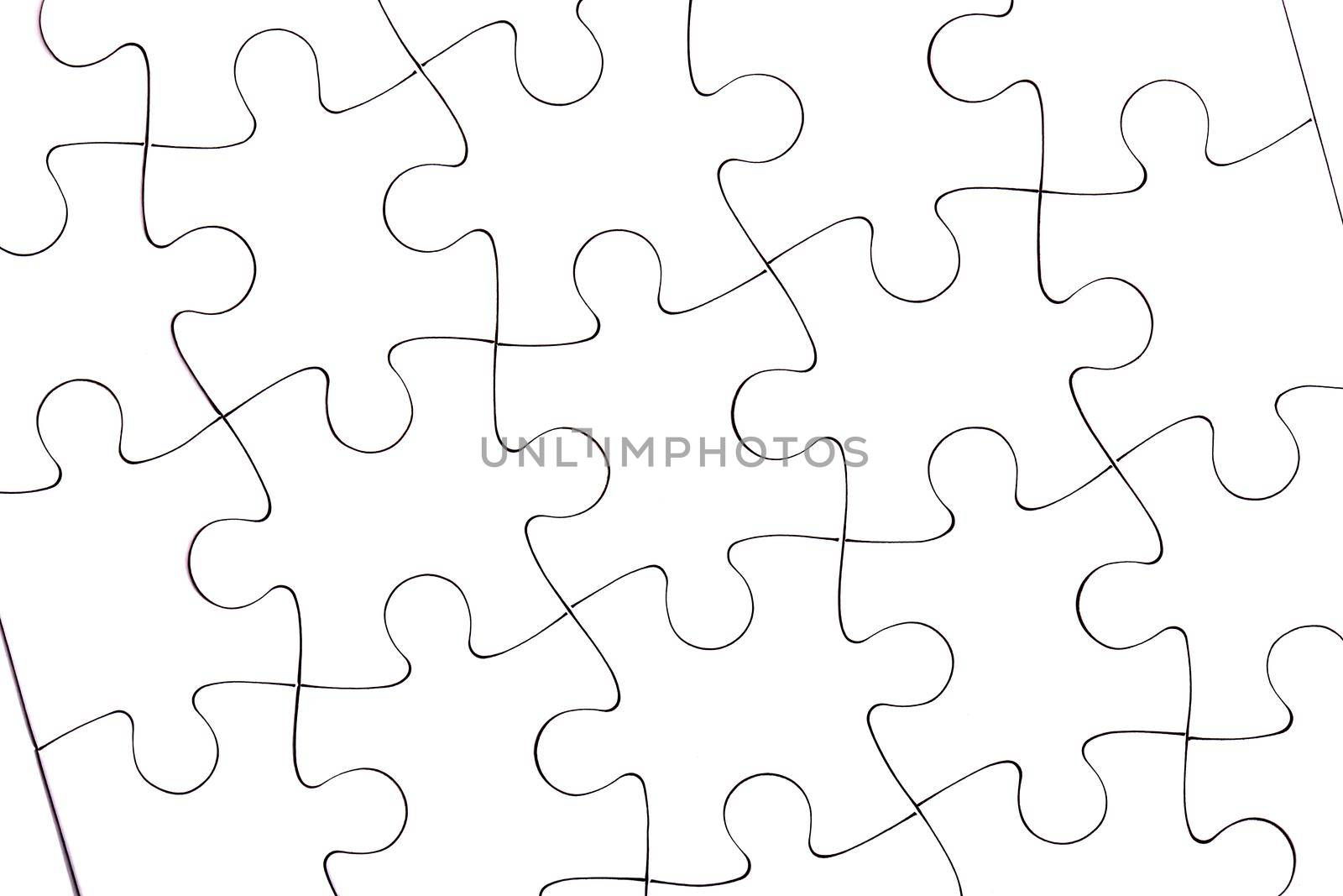 jigsaw puzzle. white pieces forming flawless pattern