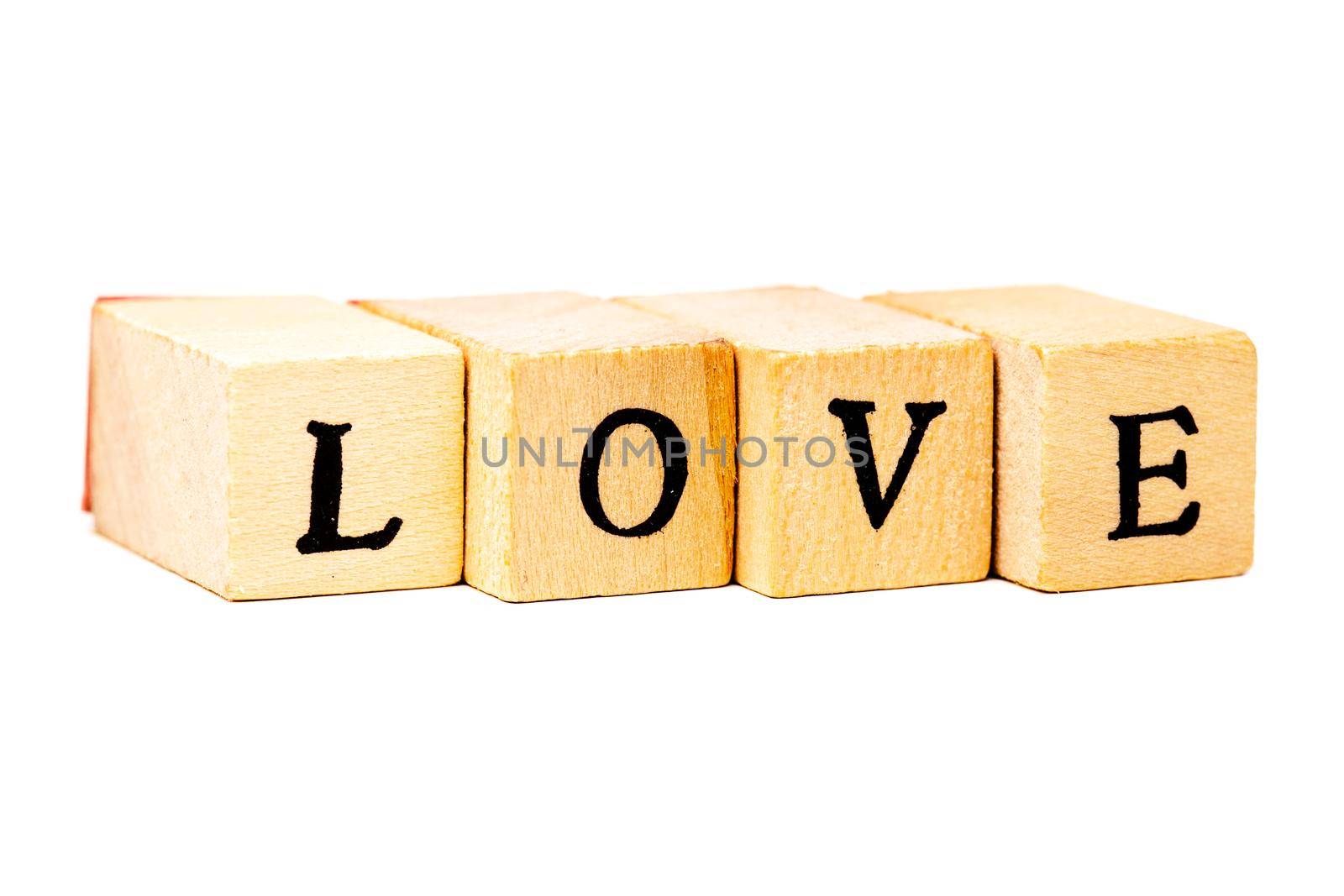 love on wooden cubes by kokimk