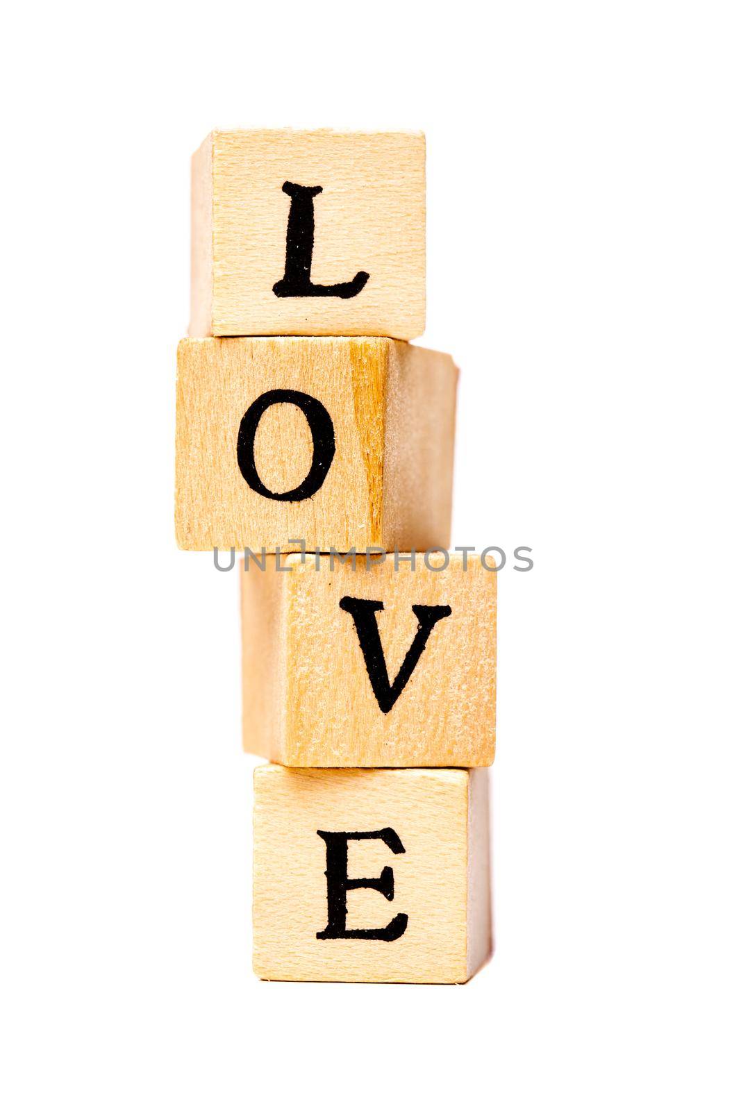 love on wooden cubes by kokimk