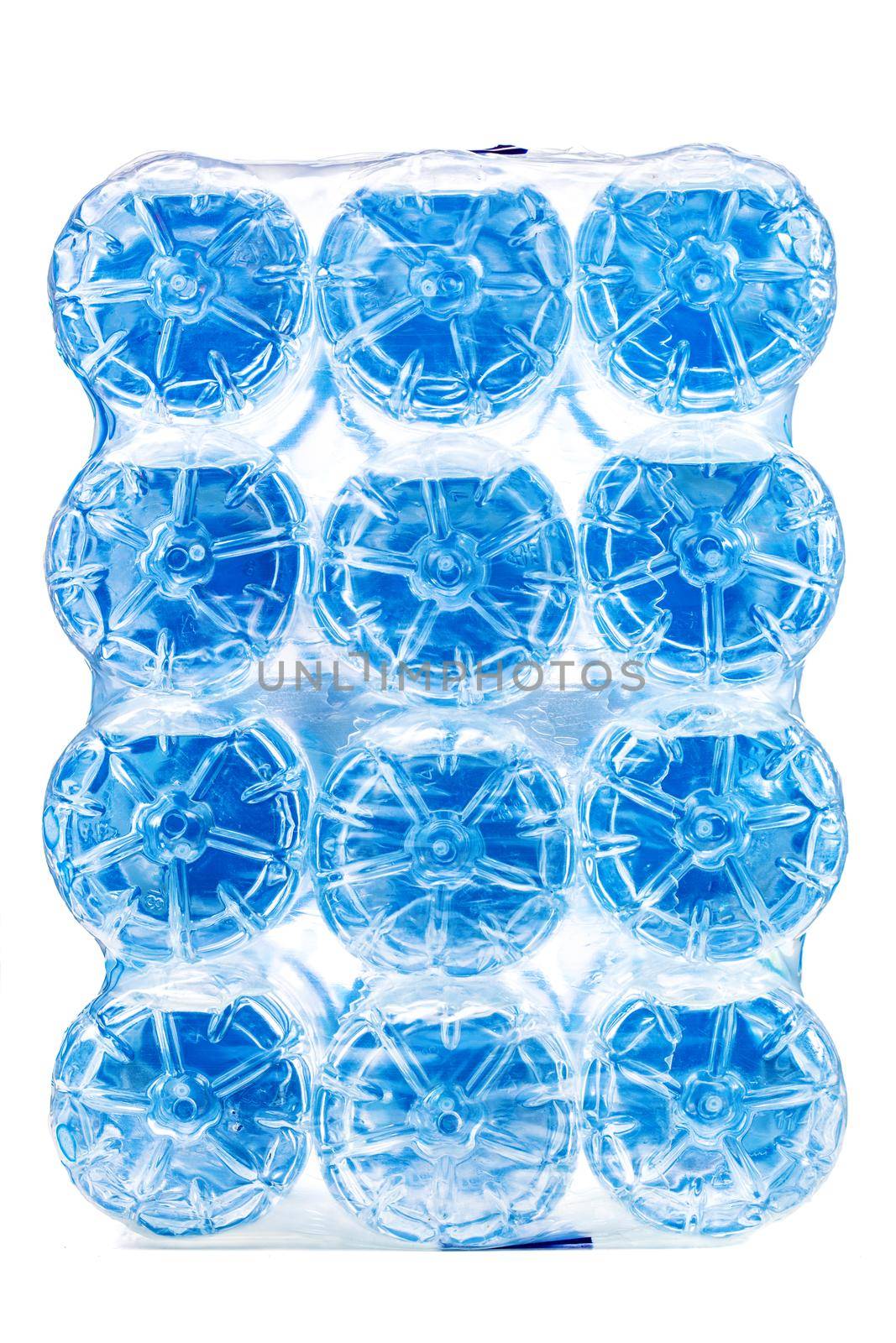 pack of twelve plastic bottles with water