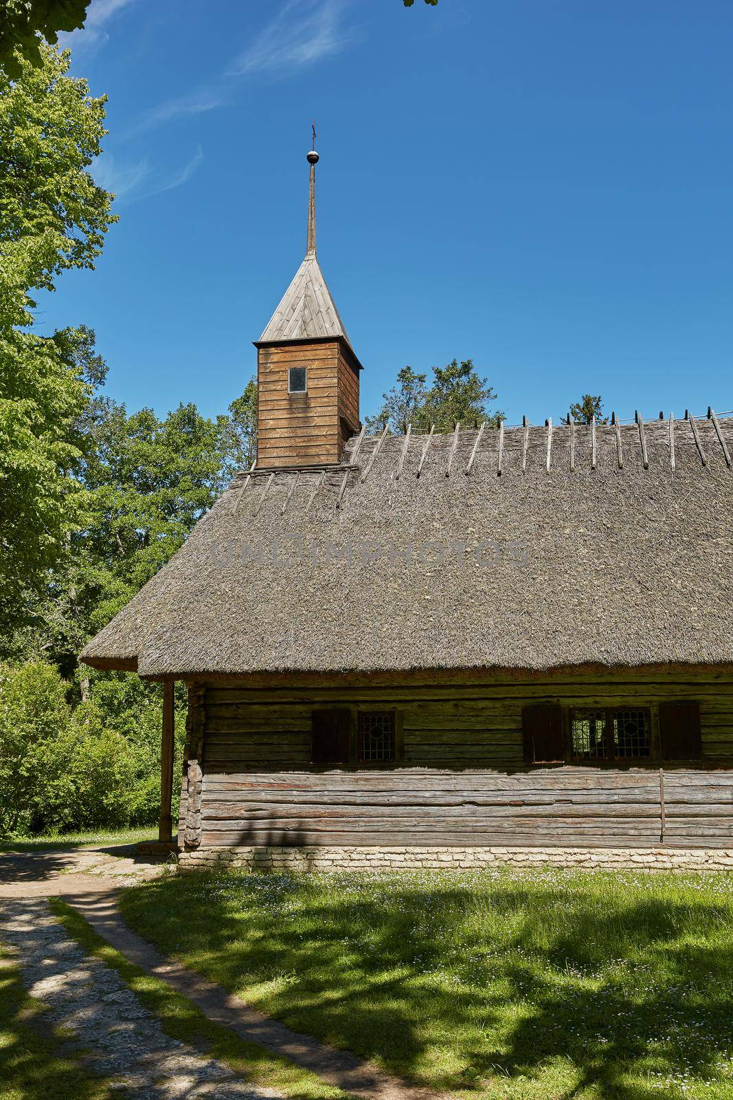 TALLINN, ESTONIA - JULY 07, 2017: Traditional open air museum, Vabaohumuuseumi kivikulv, Rocca al Mare close to city of Tallinn in Estonia.