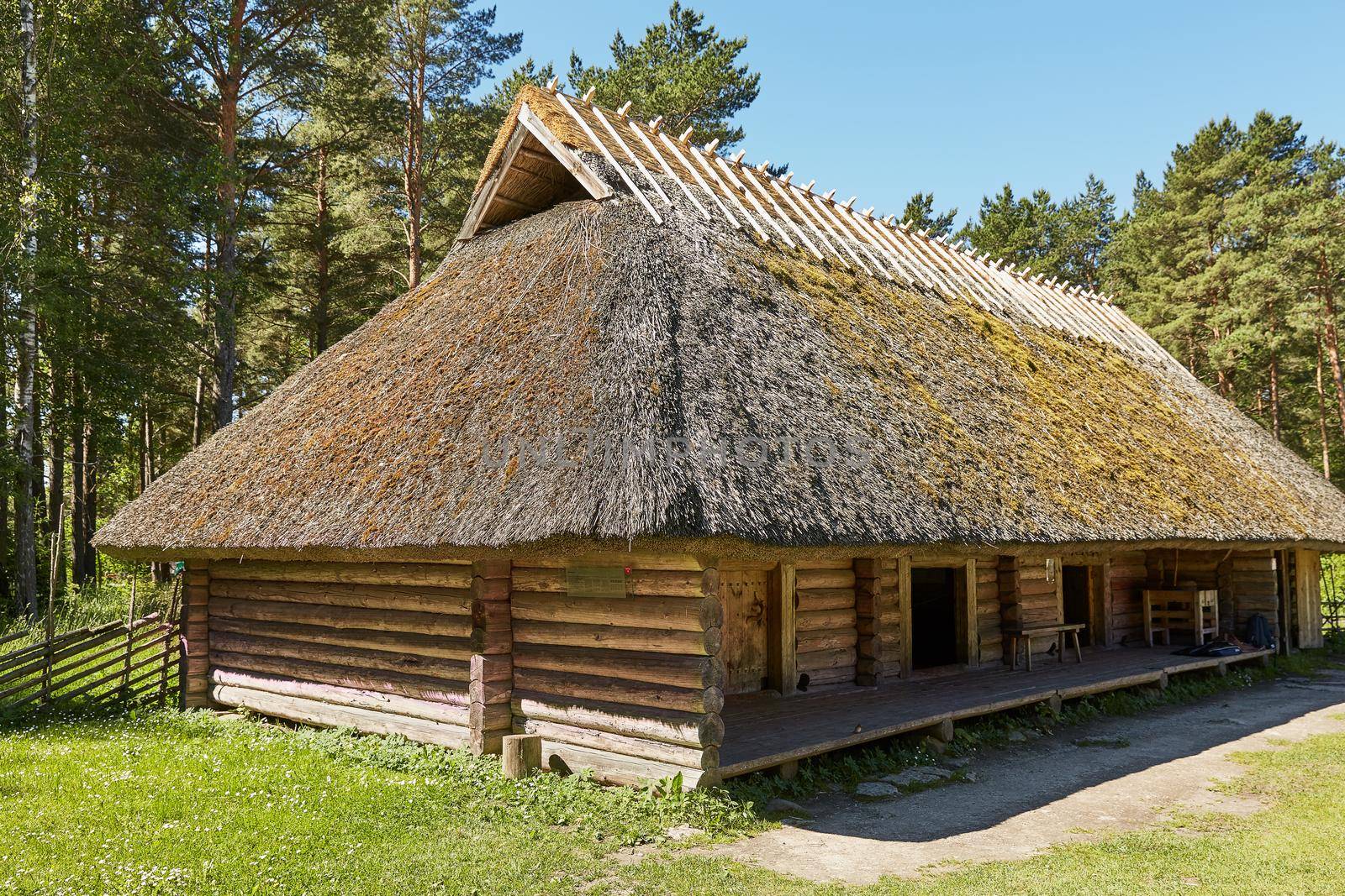 TALLINN, ESTONIA - JULY 07, 2017: Traditional open air museum, Vabaohumuuseumi kivikulv, Rocca al Mare close to city of Tallinn in Estonia.