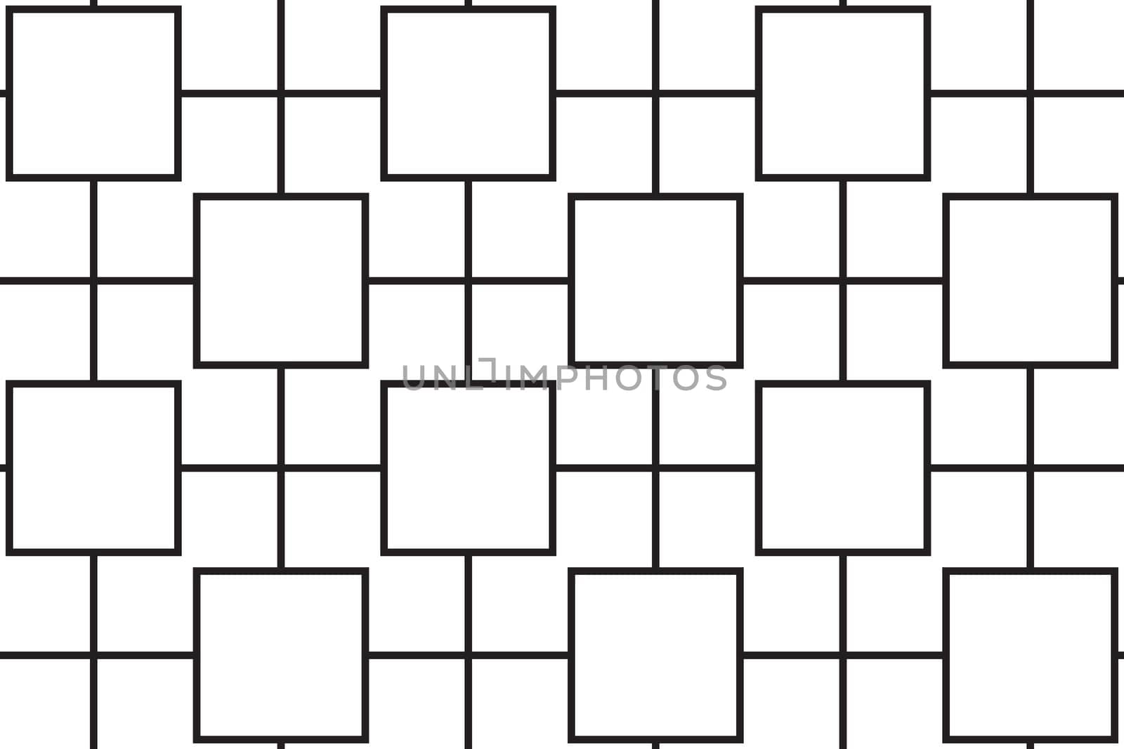 black box line contemporary style pattern isolated on white background. by Maharana777