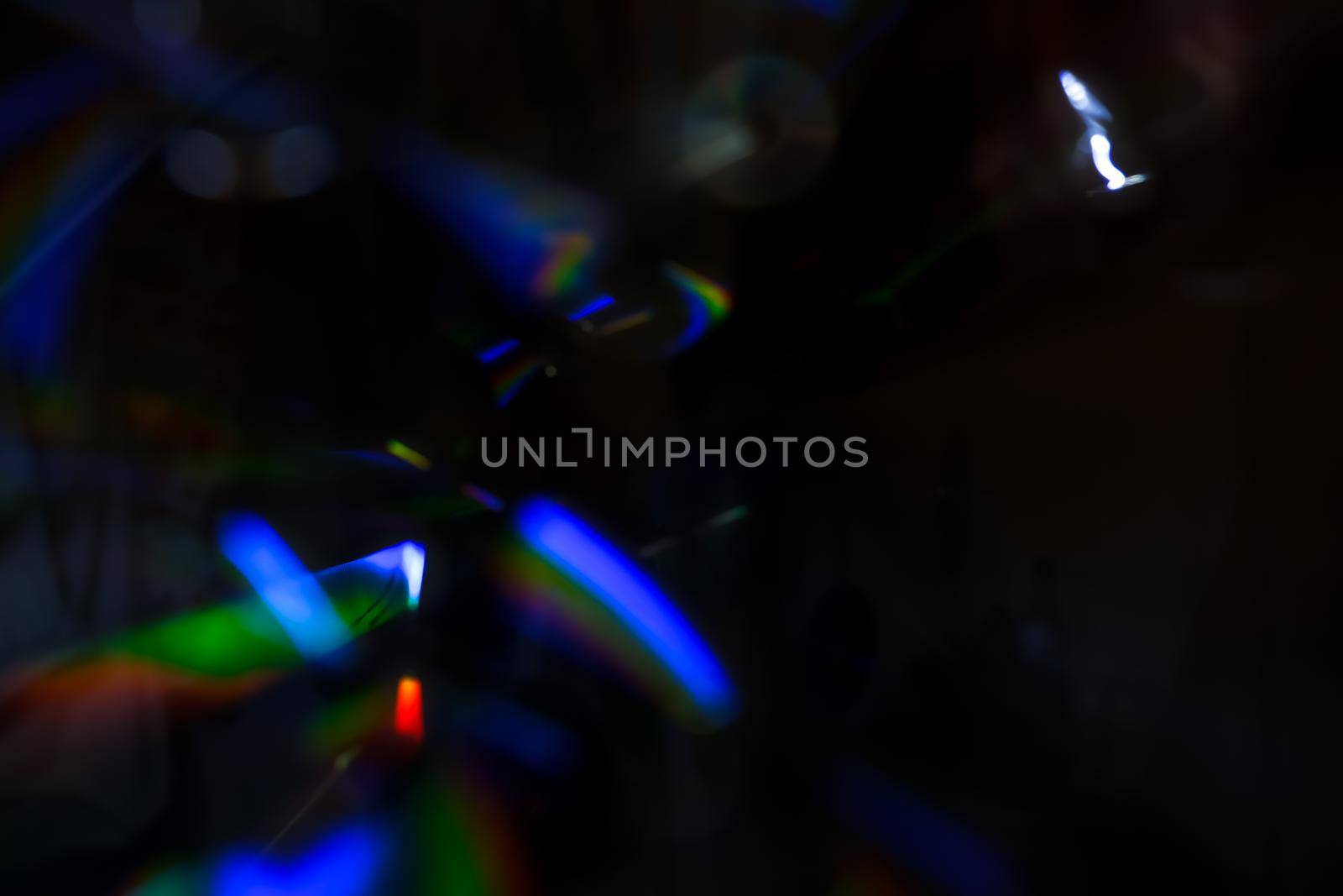Abstract motion defocused lights on dark background