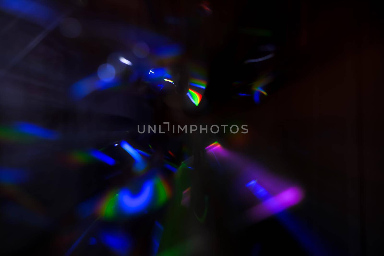 Abstract motion defocused lights on dark background