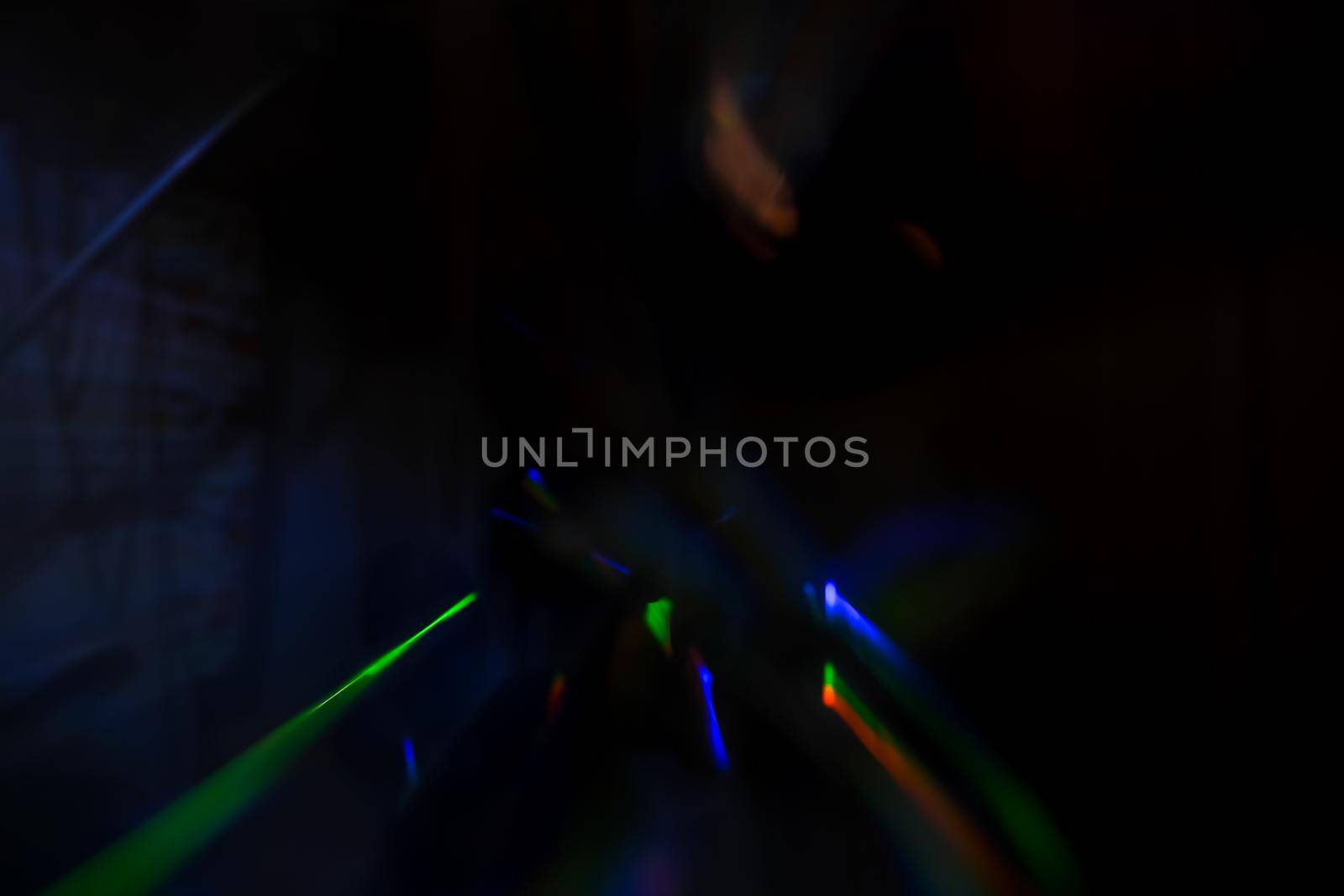 Abstract motion defocused lights on dark background