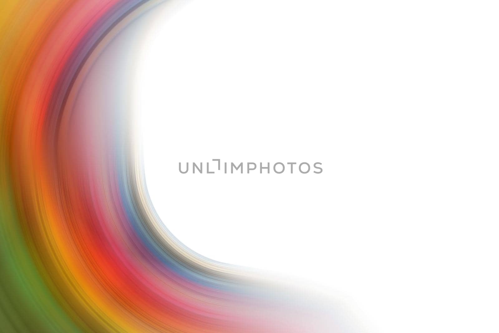 Abstract Swirling colors on white background