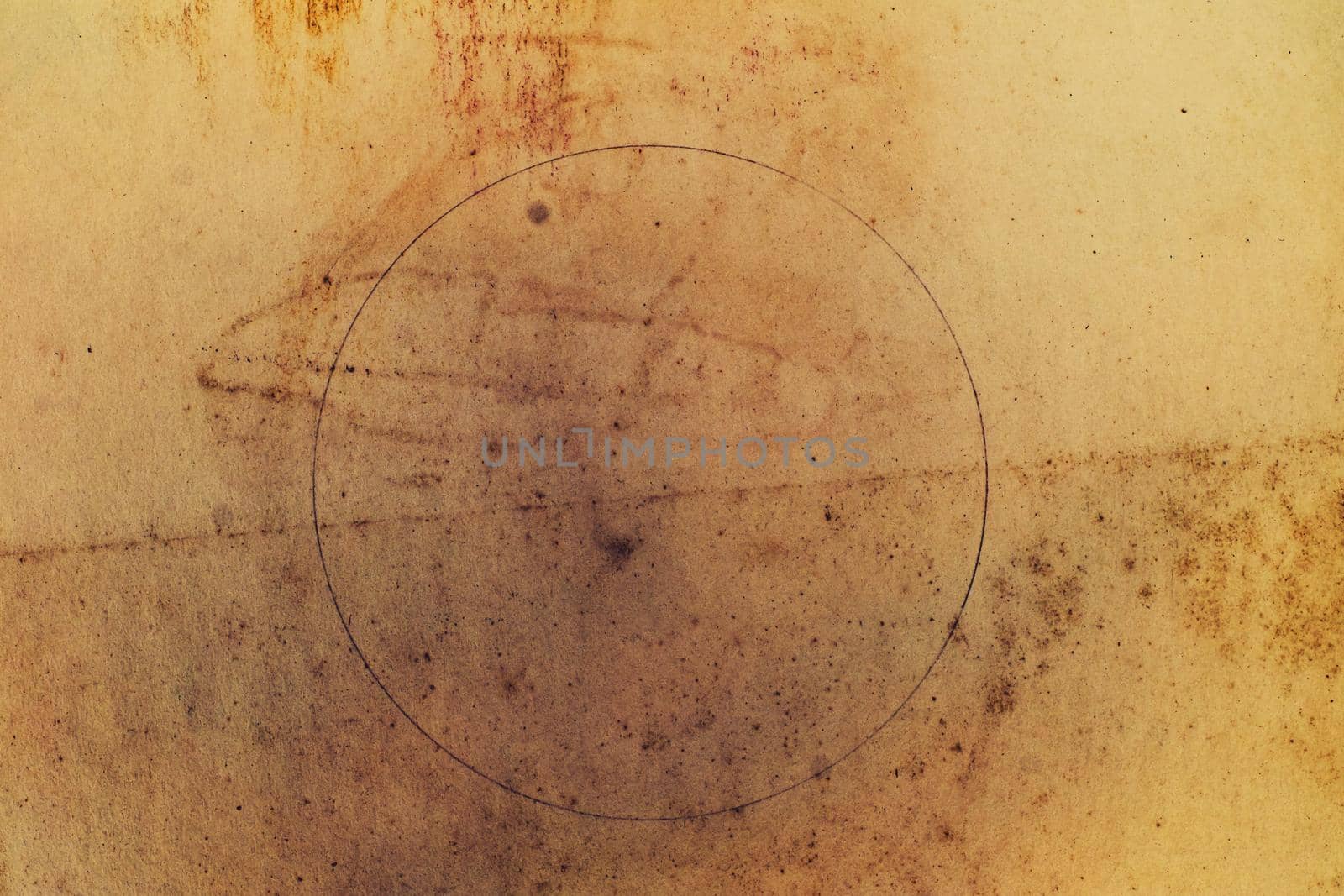 Aging, worn paper with water stains and rough edges