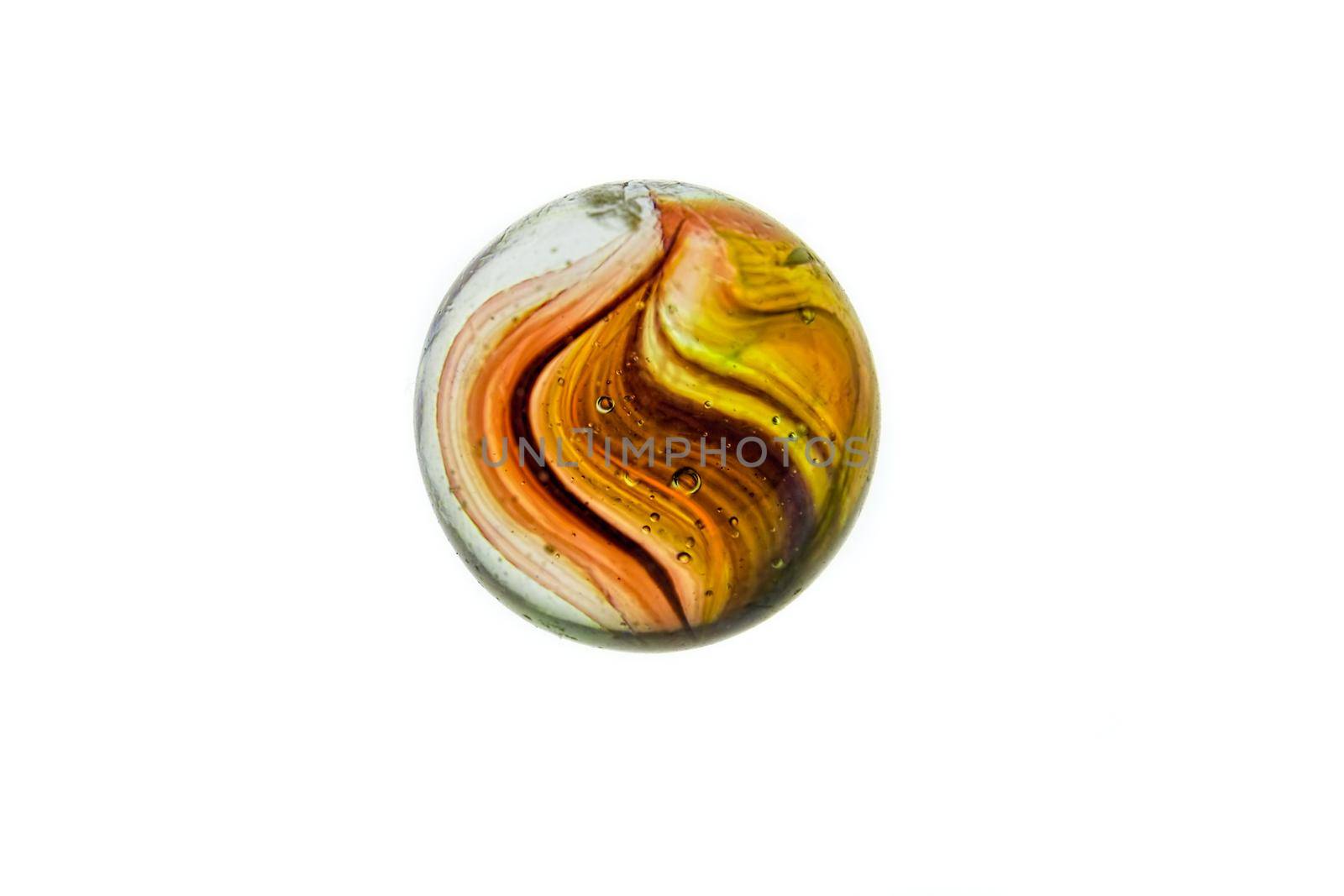 air bubbles in glass ball