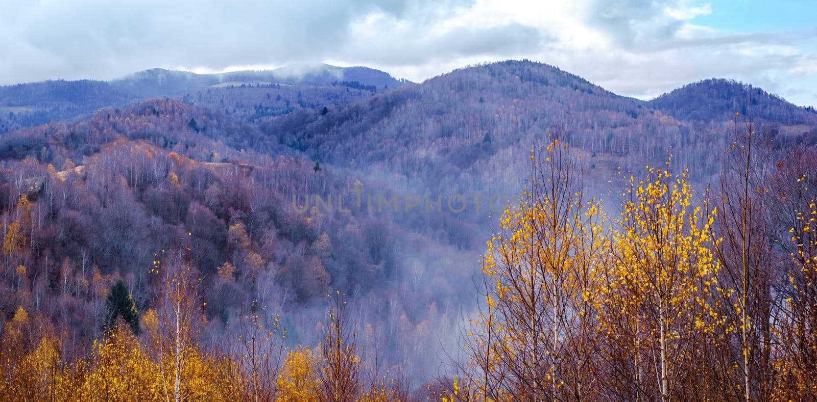 Autumn landscape in the Romanian mountains