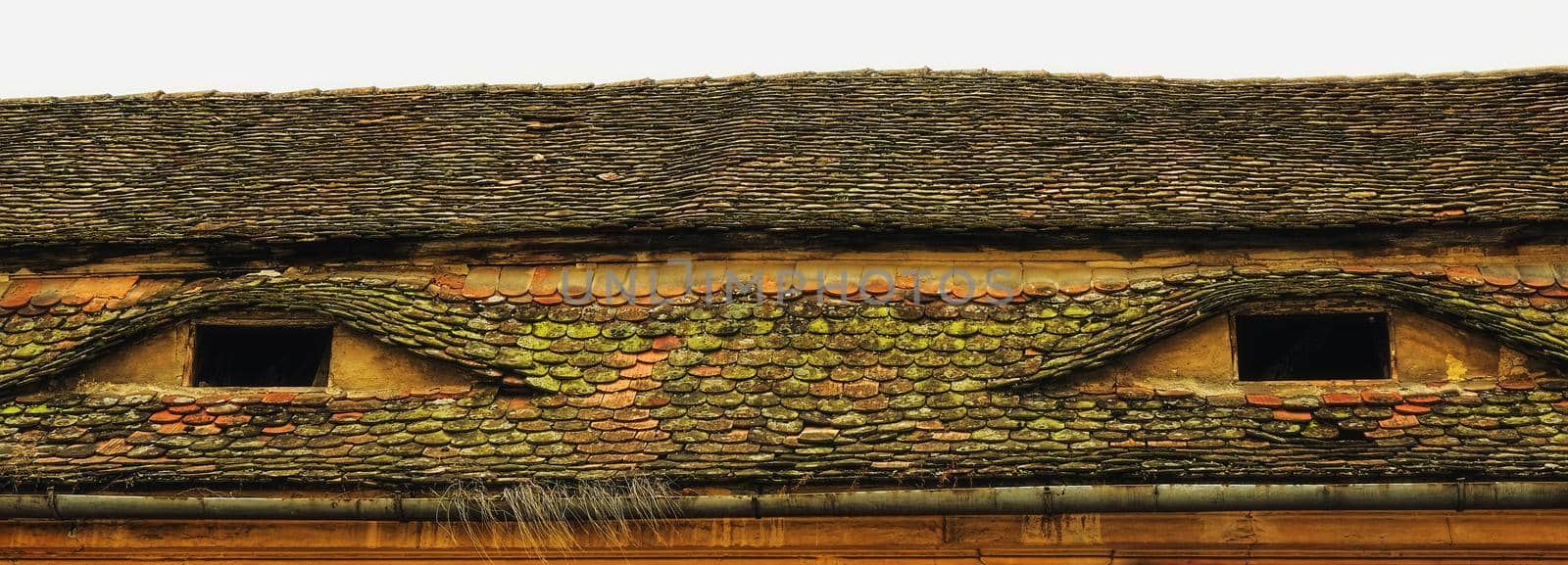 Romanian old ceramic shingle roof