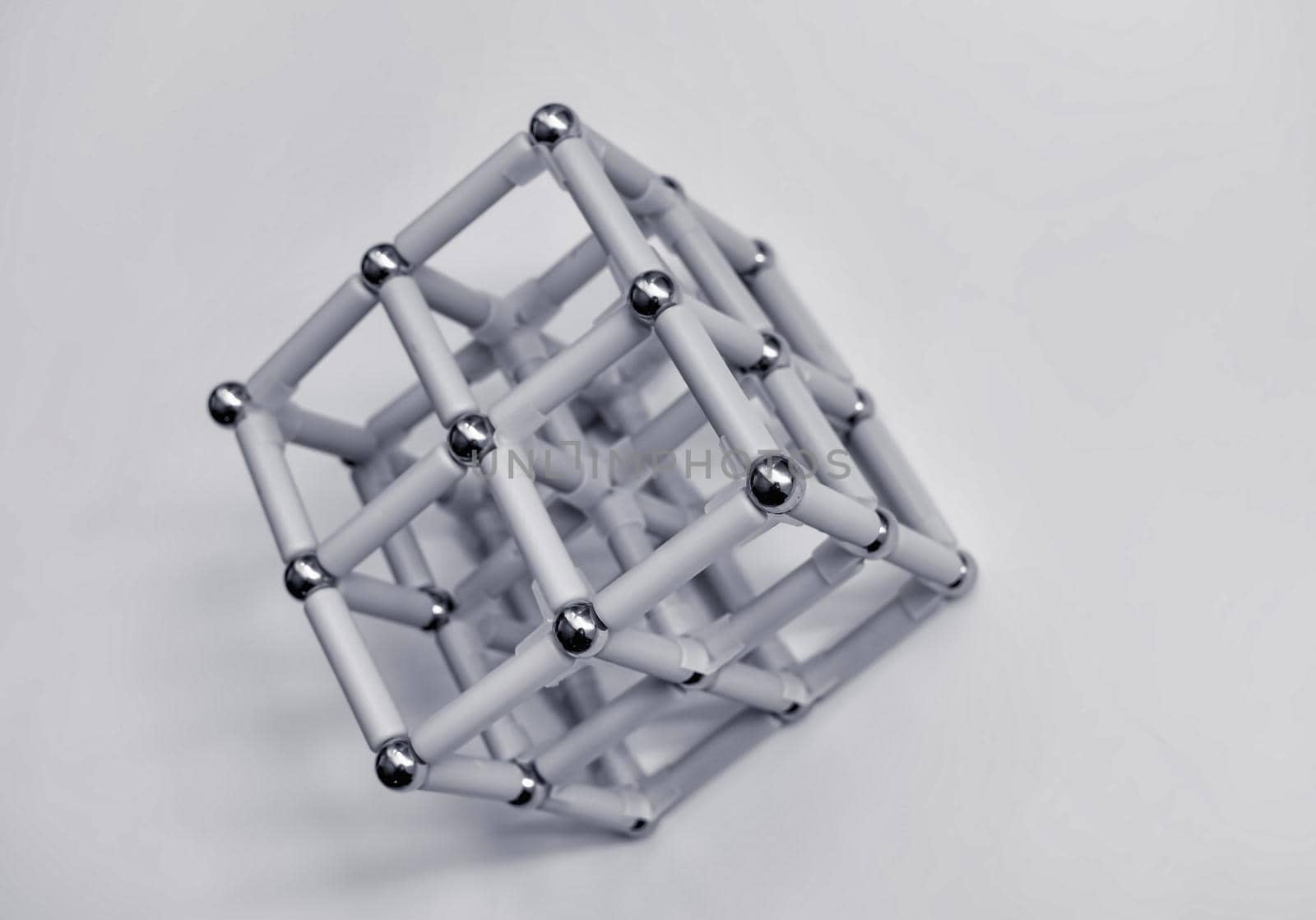 volumetric figure of magnetic balls and sticks