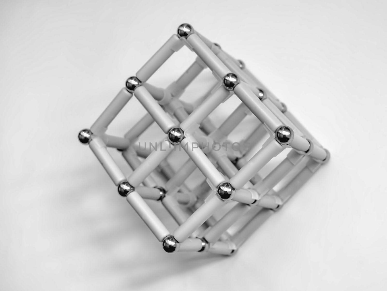 volumetric figure of magnetic balls and sticks