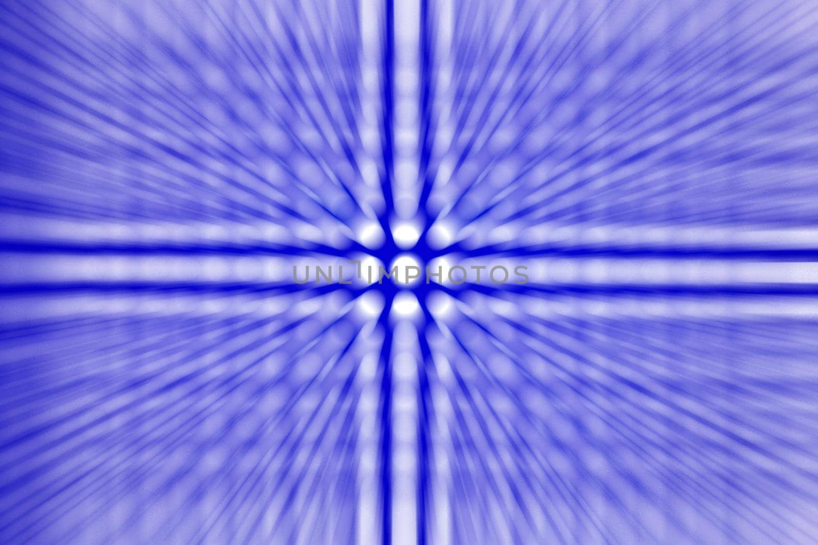 white dots on a blue background, zoom blur