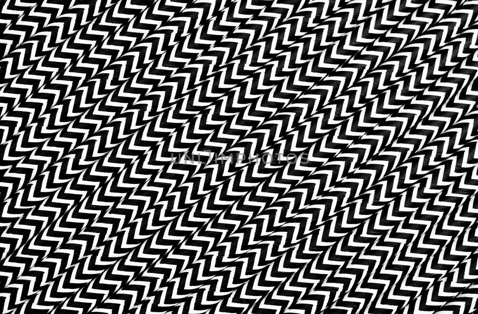 White Paper straws with black zigzag lines