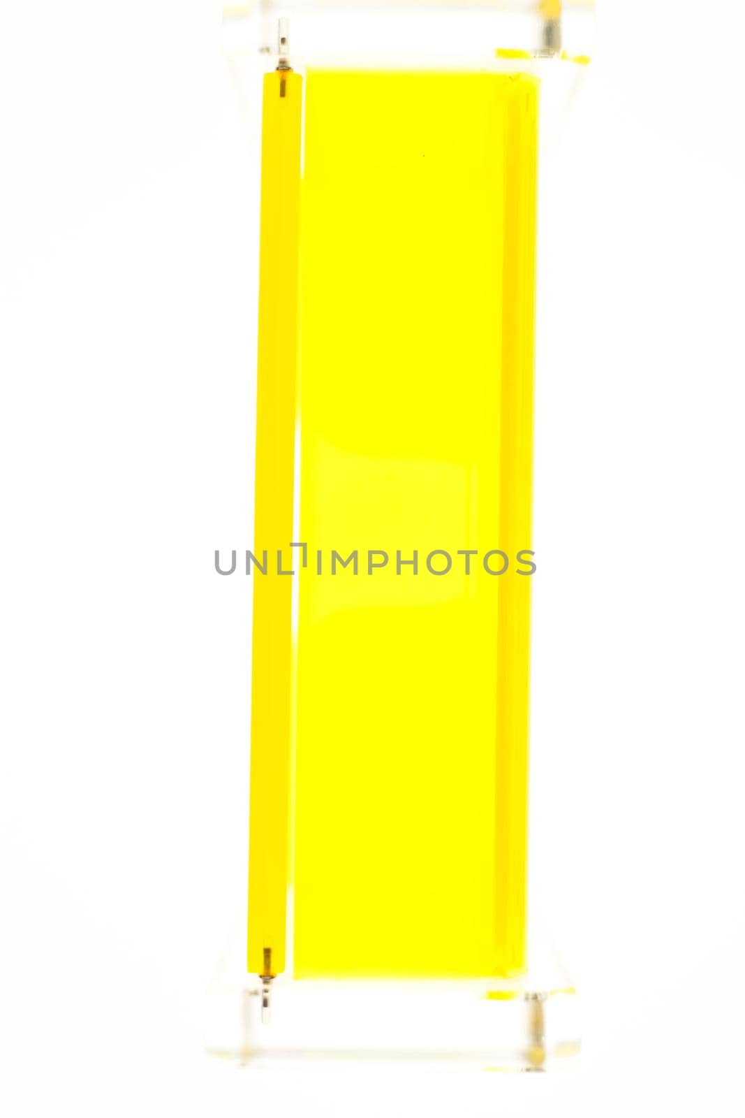 yellow shape on white background