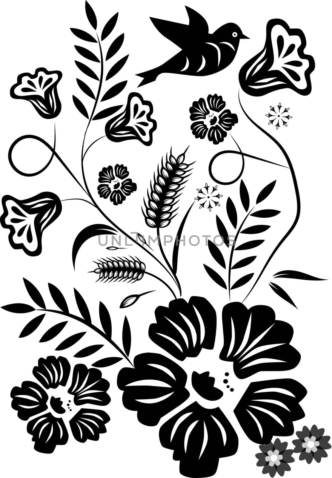 Abstract flower graphic design. by biruzza