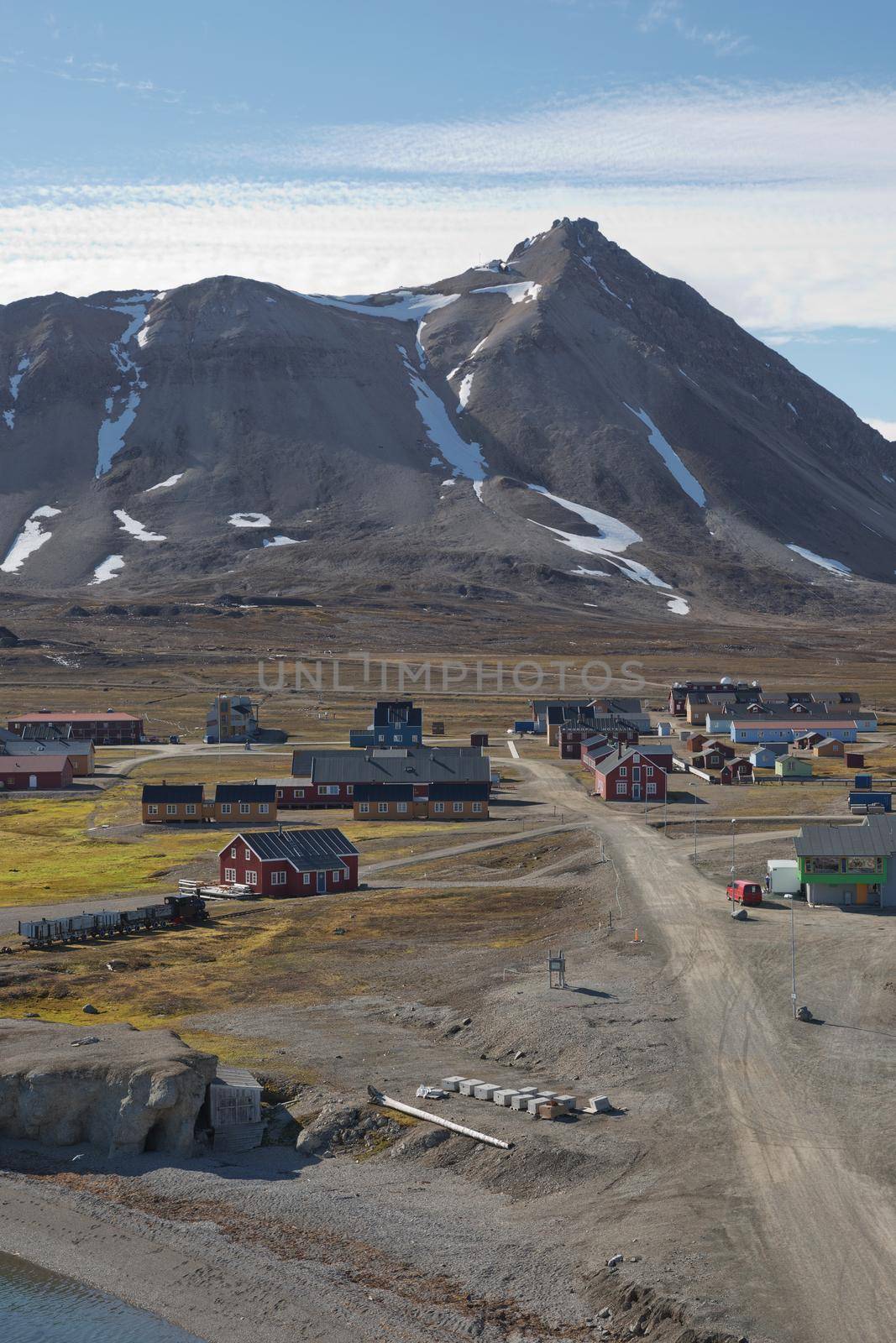 The small town of Ny Alesund in Svalbard, a Norwegian archipelago between Norway and the North Pole. This is the most northerly civilian settlement in the world by wondry