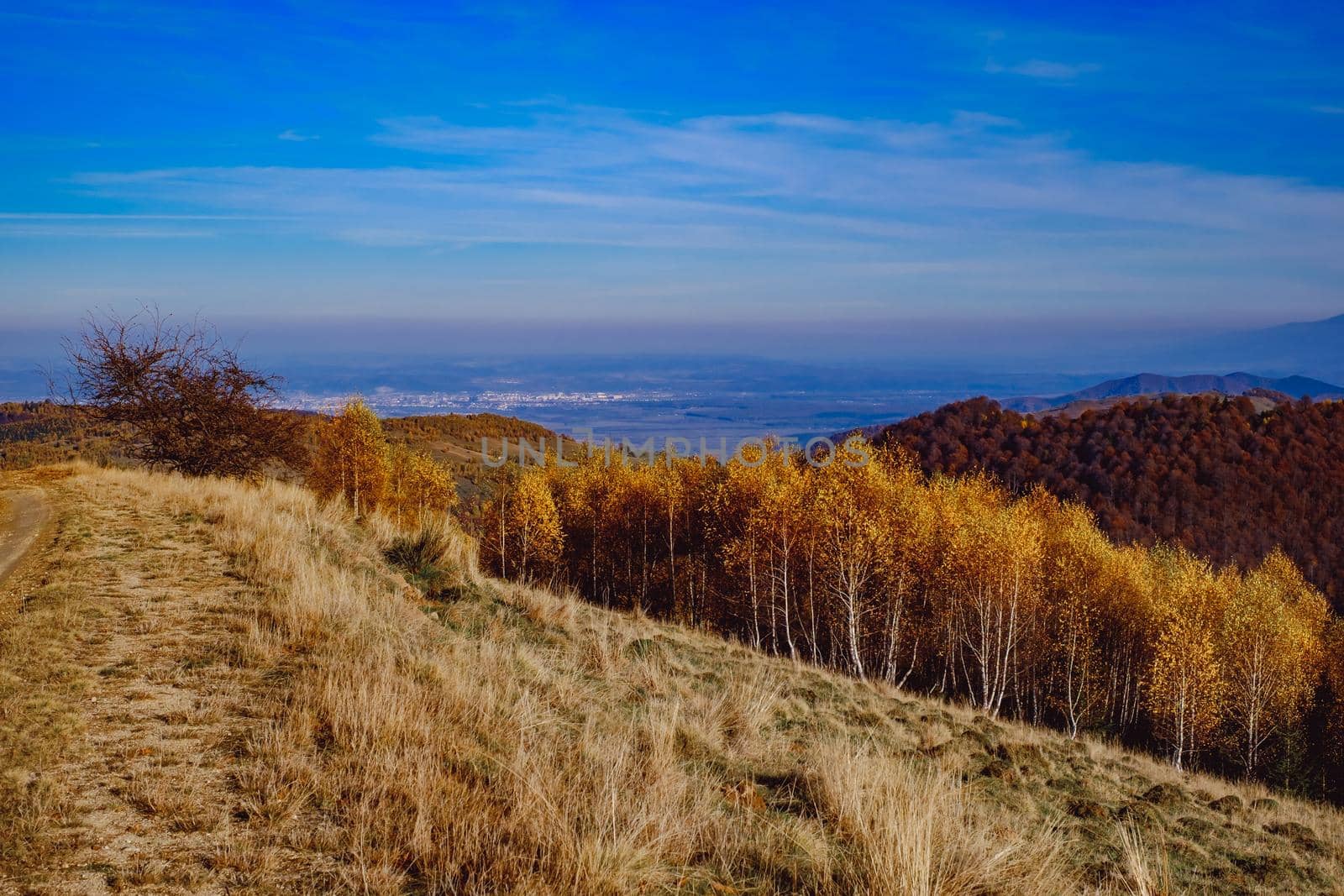 beautiful autumn landscapes in the Romanian mountains, Fantanele village area, Sibiu county, Cindrel mountains, Romania