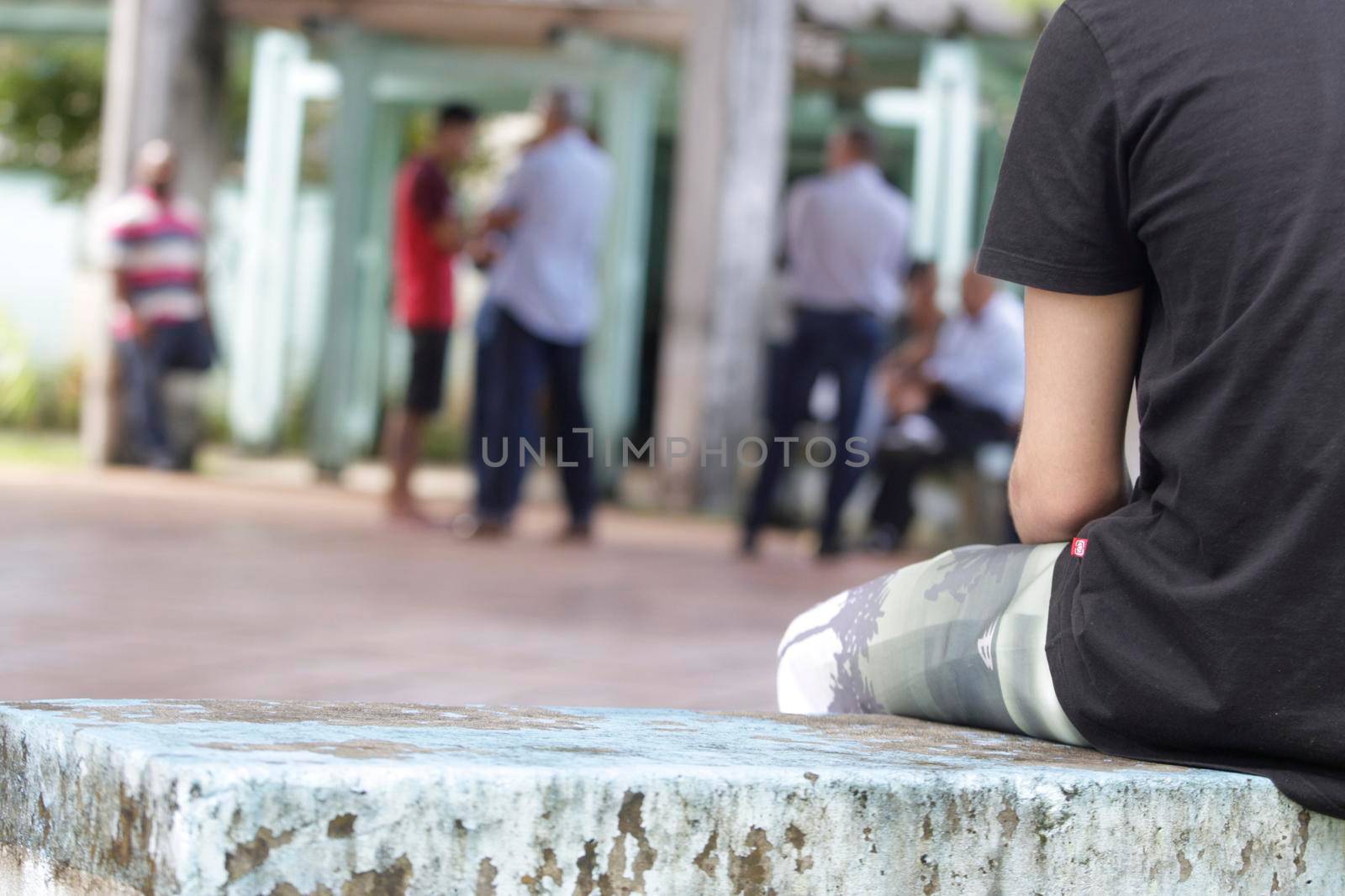salvador, bahia / brazil - august 6, 2015: Adolescent offender, intern of the Community of Social and Educational Care (Case) is seen in the institution in the city of Salvador.