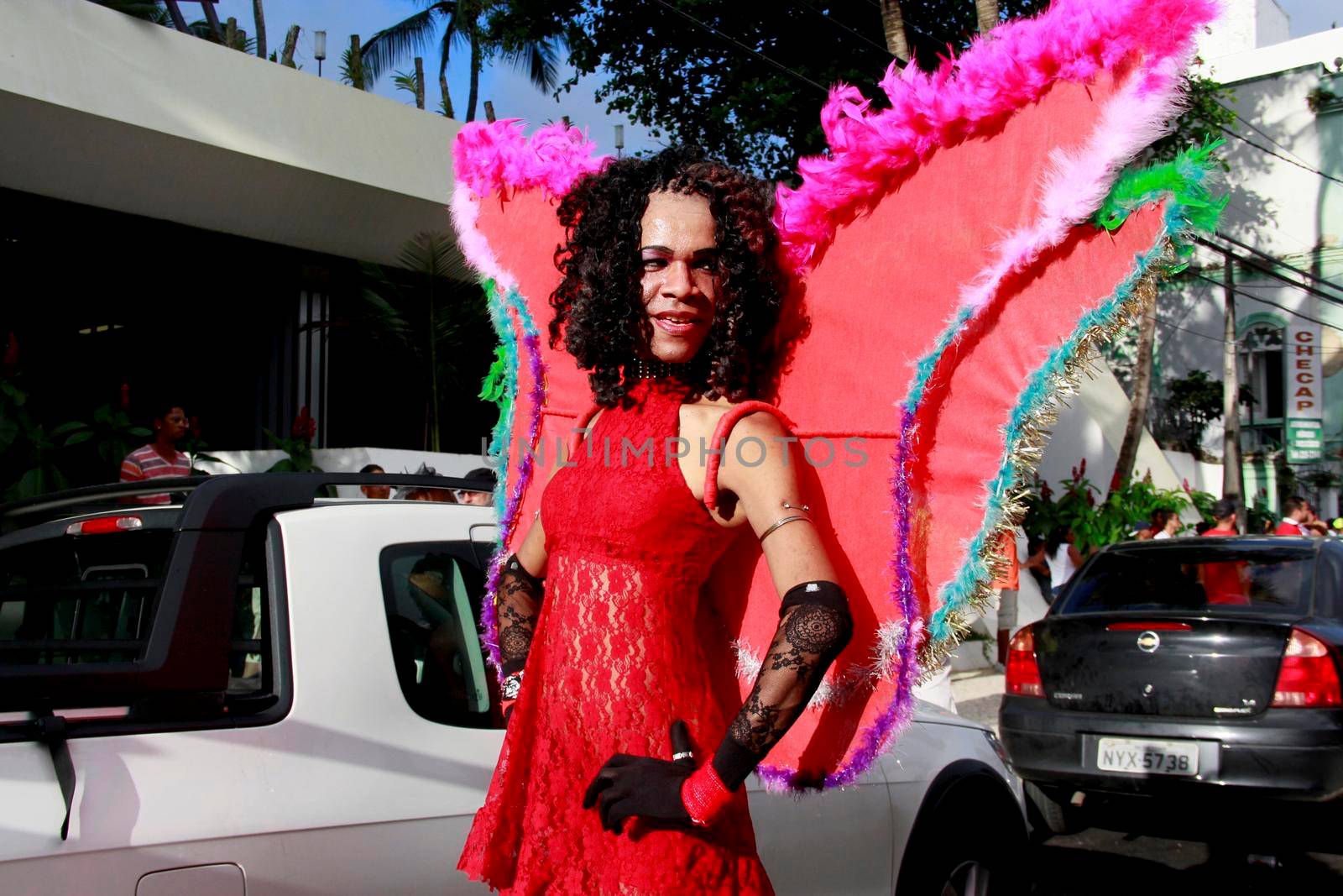 salvador, bahia / brazil - september 8, 2013: people are seen during gay pride parade in the city of Salvador.