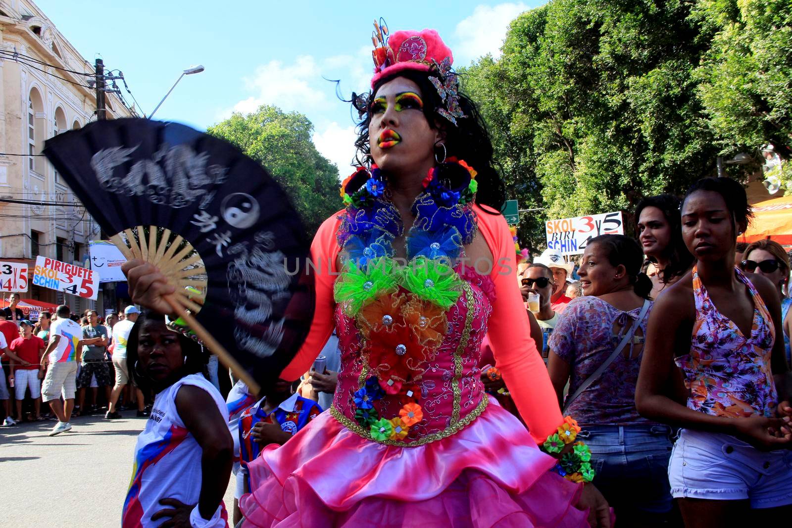 salvador, bahia / brazil - september 8, 2013: people are seen during gay parade in the Campo Grande neighborhood in the city of Salvador.