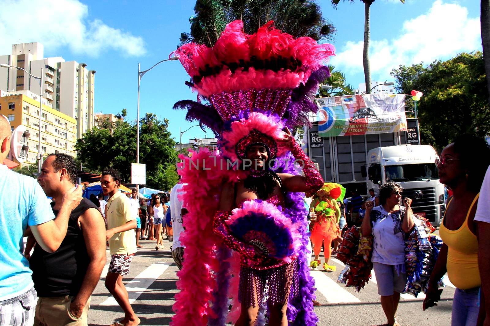 salvador, bahia / brazil - september 8, 2013: people are seen during gay parade in the Campo Grande neighborhood in the city of Salvador.