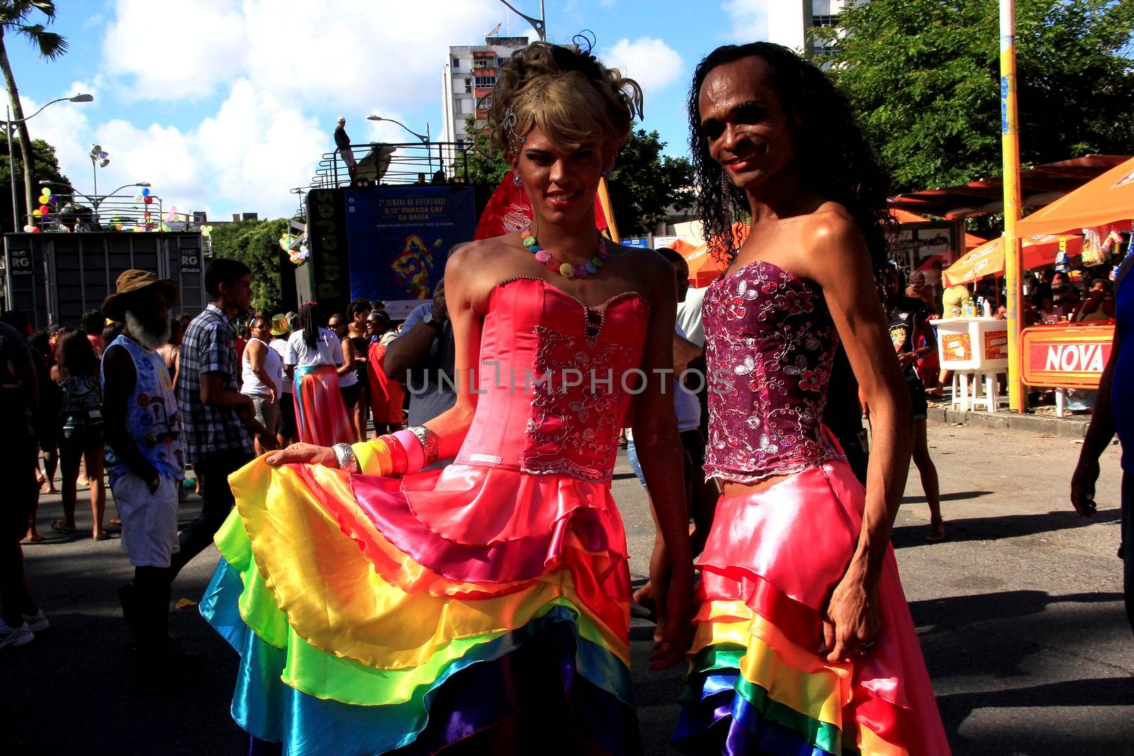 salvador, bahia / brazil - september 8, 2013: people are seen during gay pride parade in the city of Salvador.