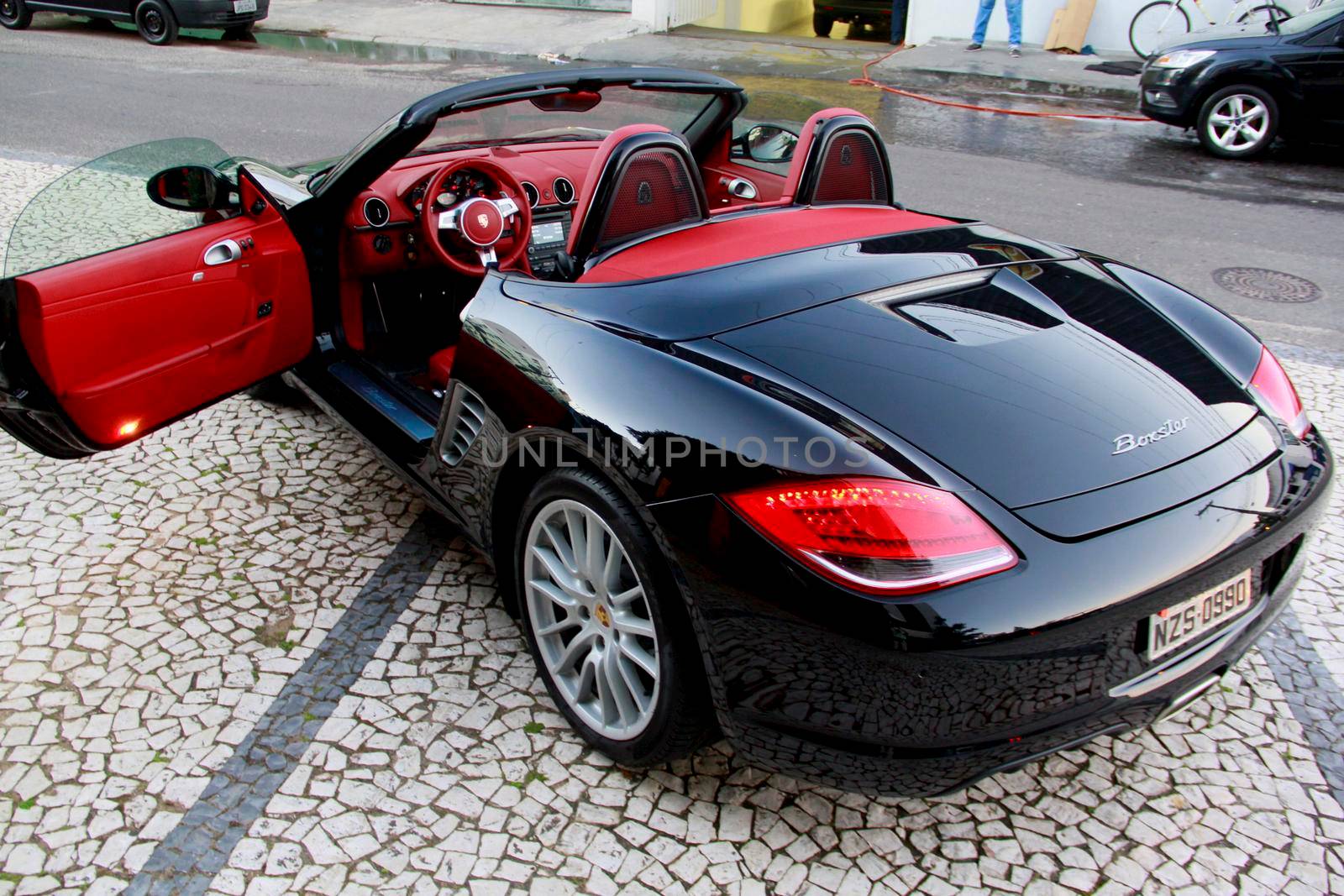 salvador, bahia / brazil - november 8, 2013: Porsche Boxter convertible is seen in the city of Salvador.