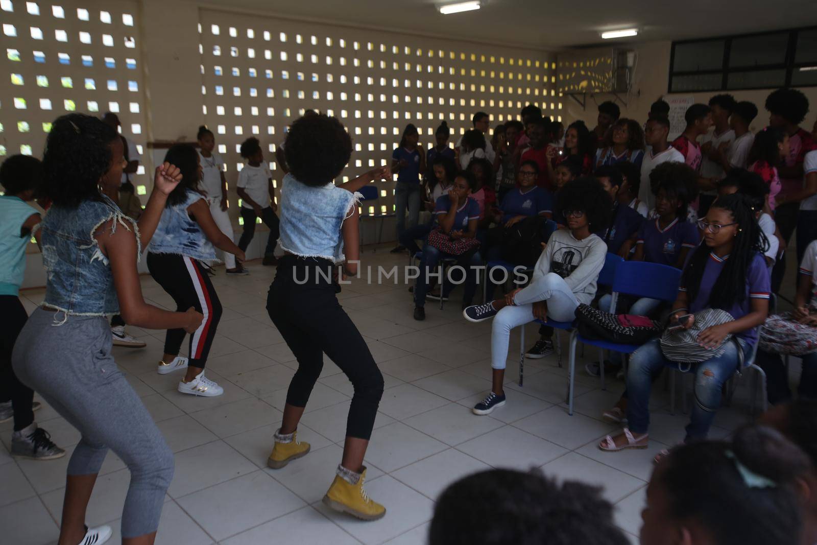 salvador, bahia / brazil - november 8, 2018: Student of public school in the Bairro da Paz in Salvador are seen in the school's patido.
