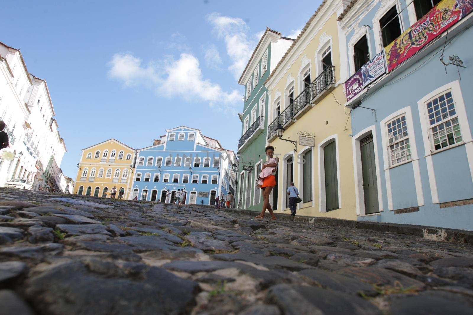 salvador, bahia / brazil - april 10, 2017: People are seen in the Pelourinho region. The place is part of the Historic Center of the city of Salvador.