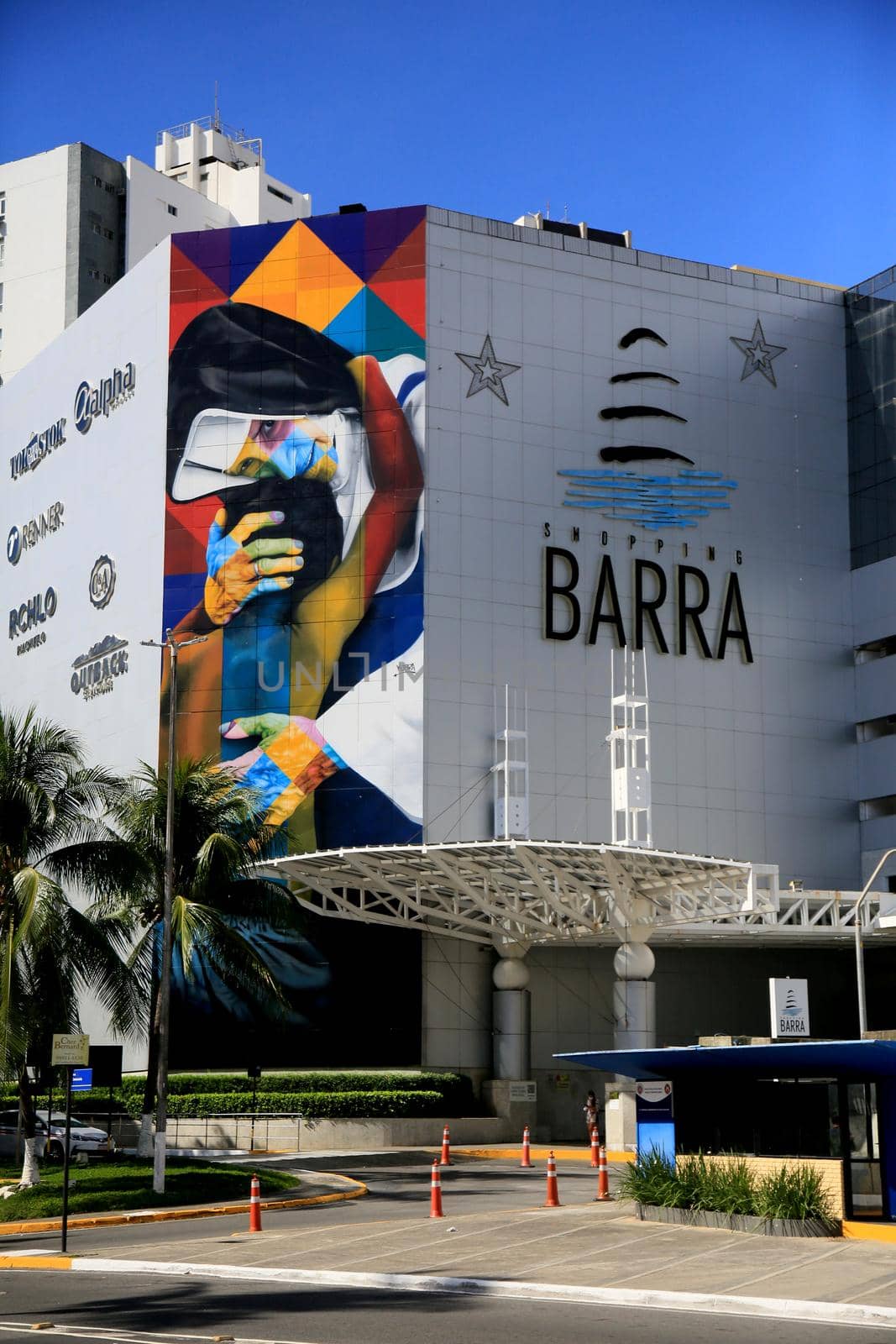 salvador, bahia, brazil - december 14, 2020: facade of Shopping Barra in the city of Salvador.