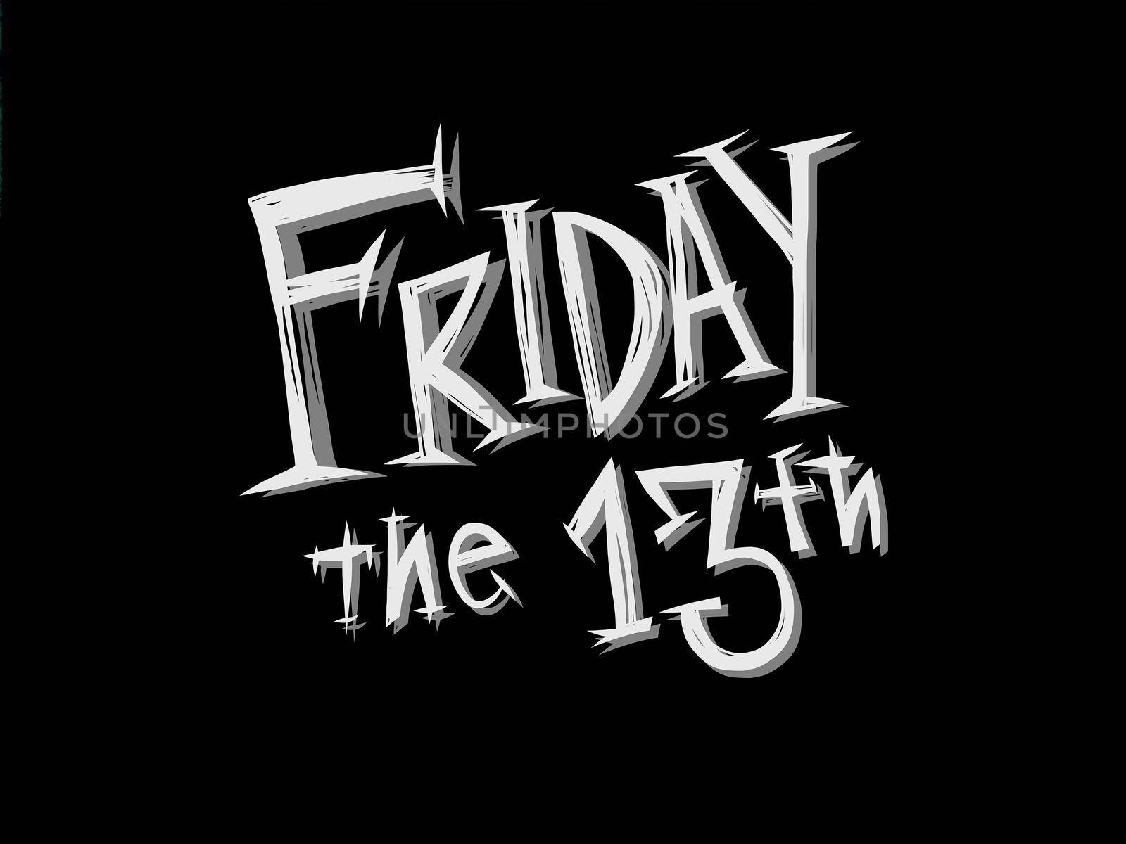 Friday 13th word lettering by Yoopho