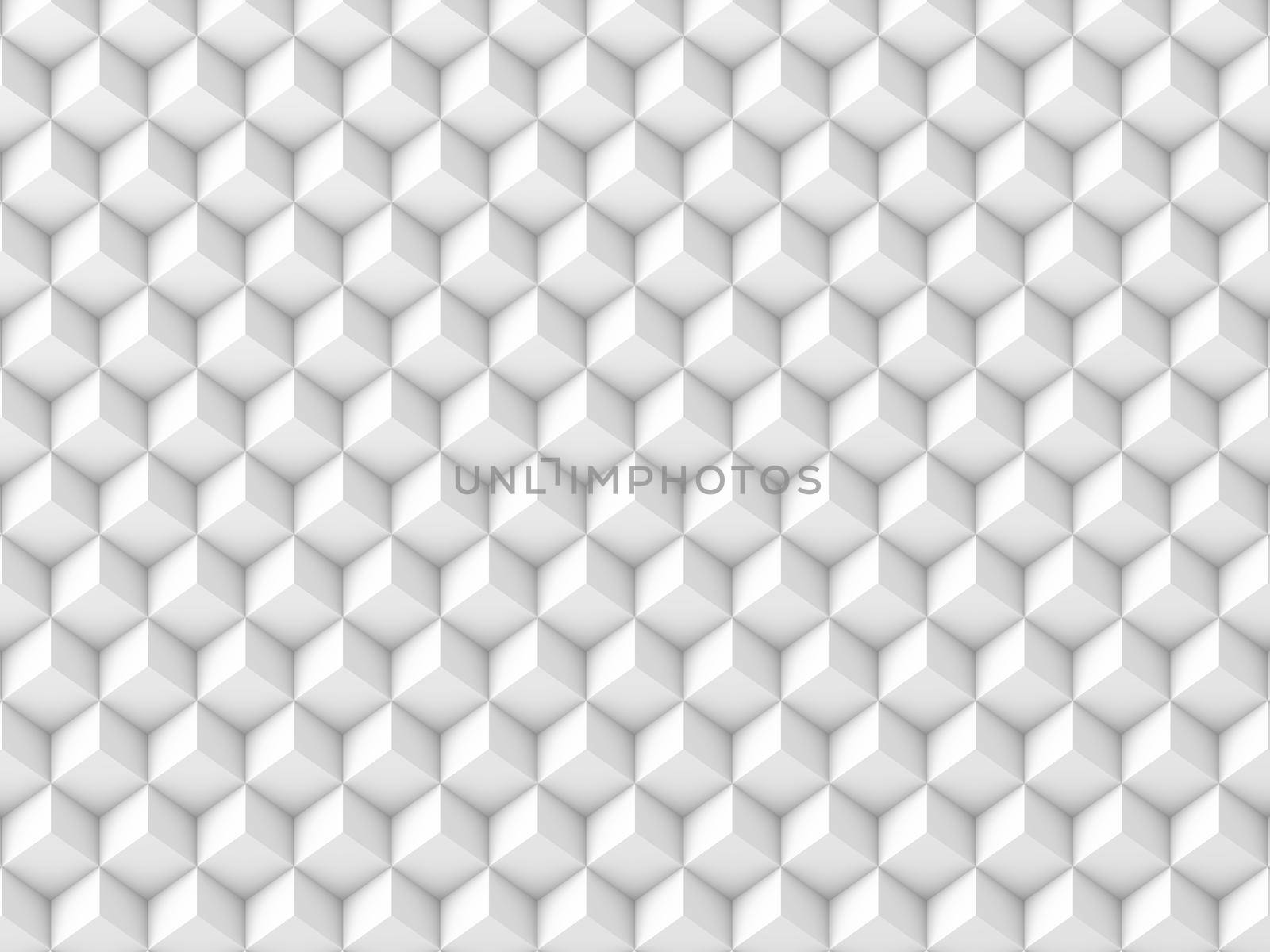 Abstract background of white cubes. 3d render.