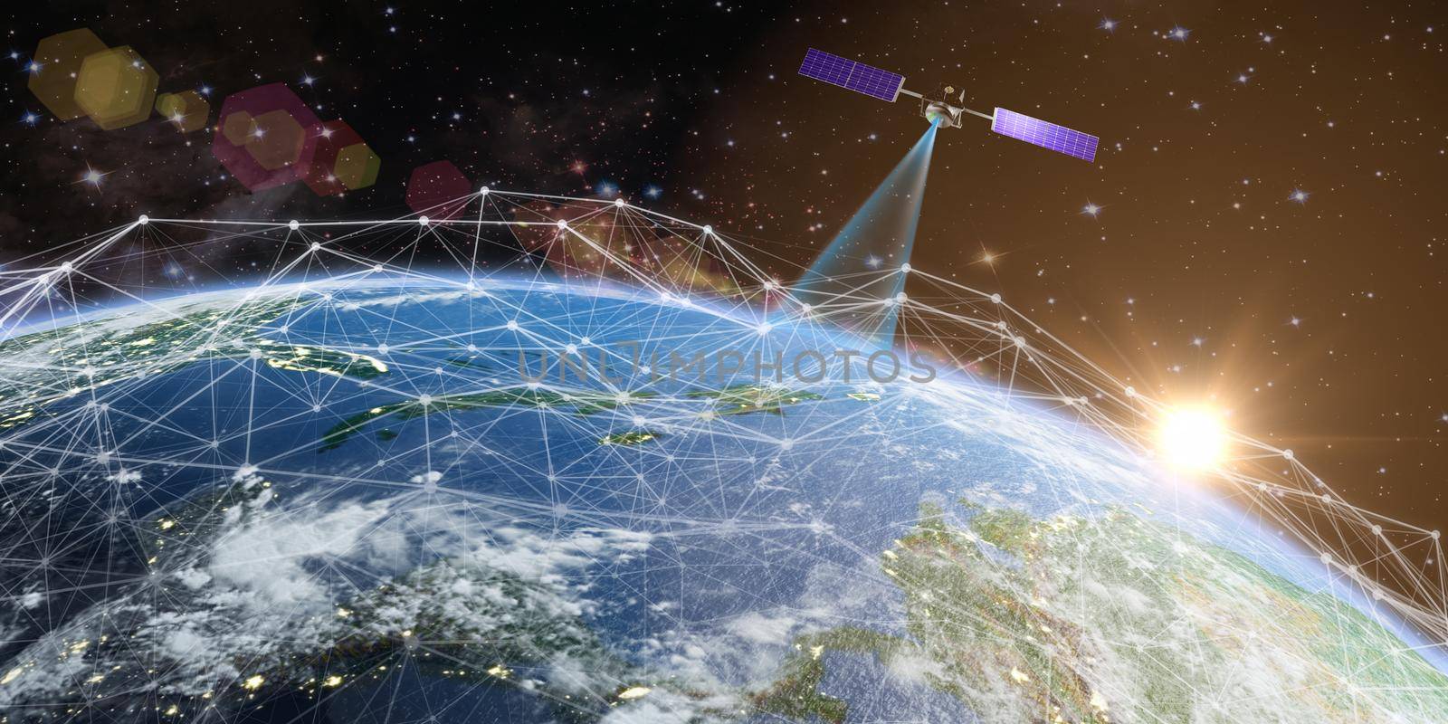Satellite transmits a signal by rommma