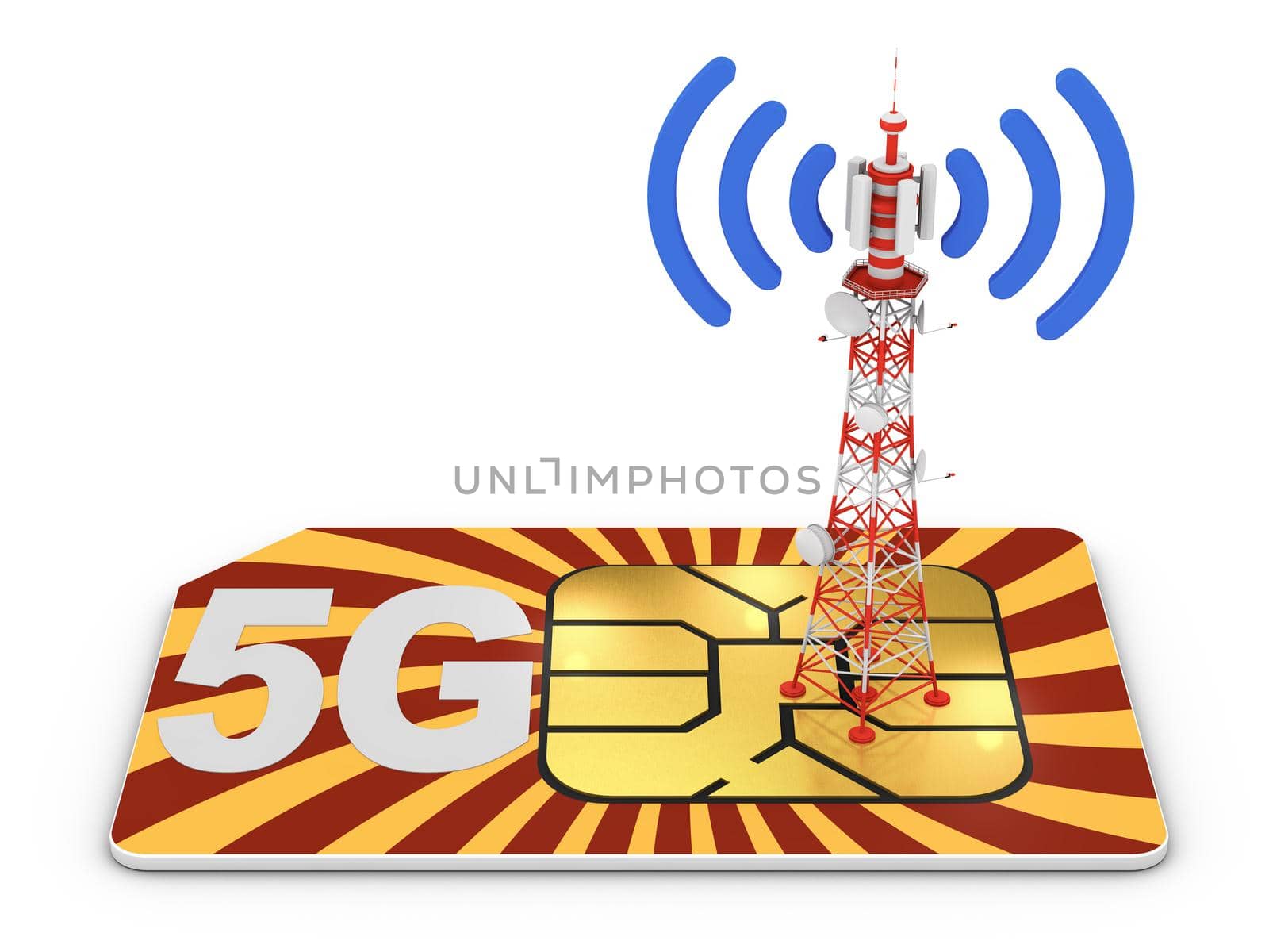 Sim card and telecommunication tower by rommma