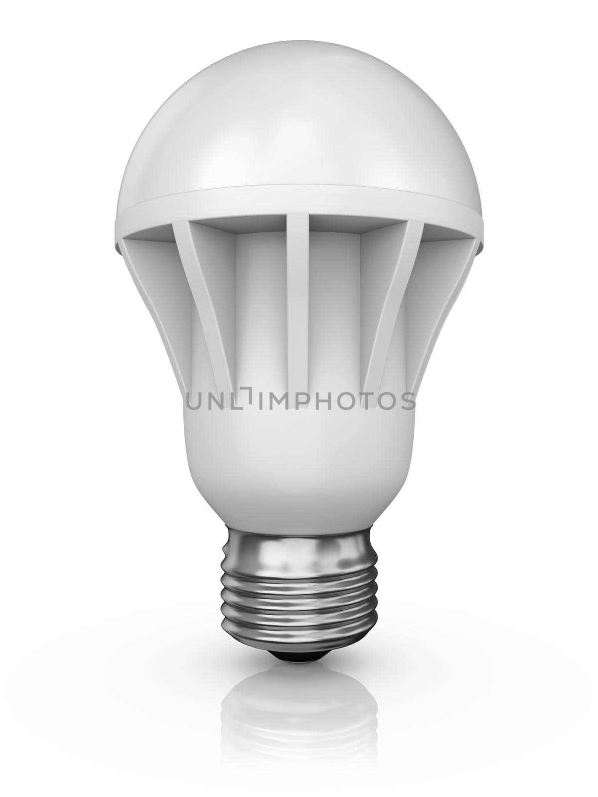 LED light bulb on a white background
