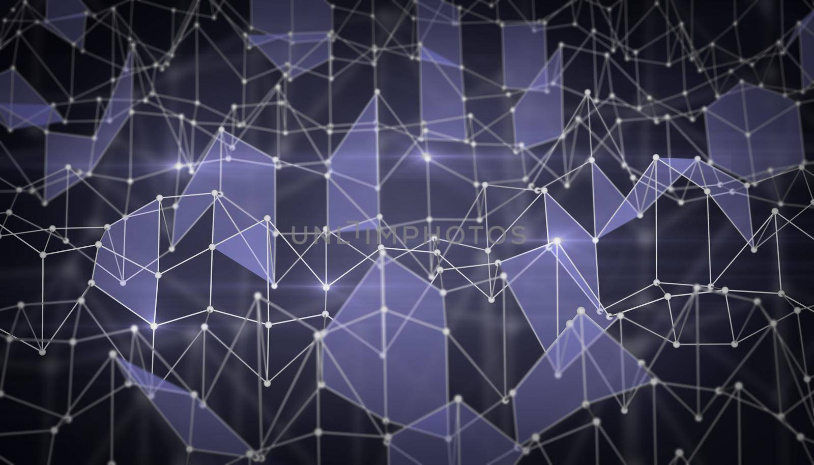 abstract background in the form of a network of triangles. 3d render.