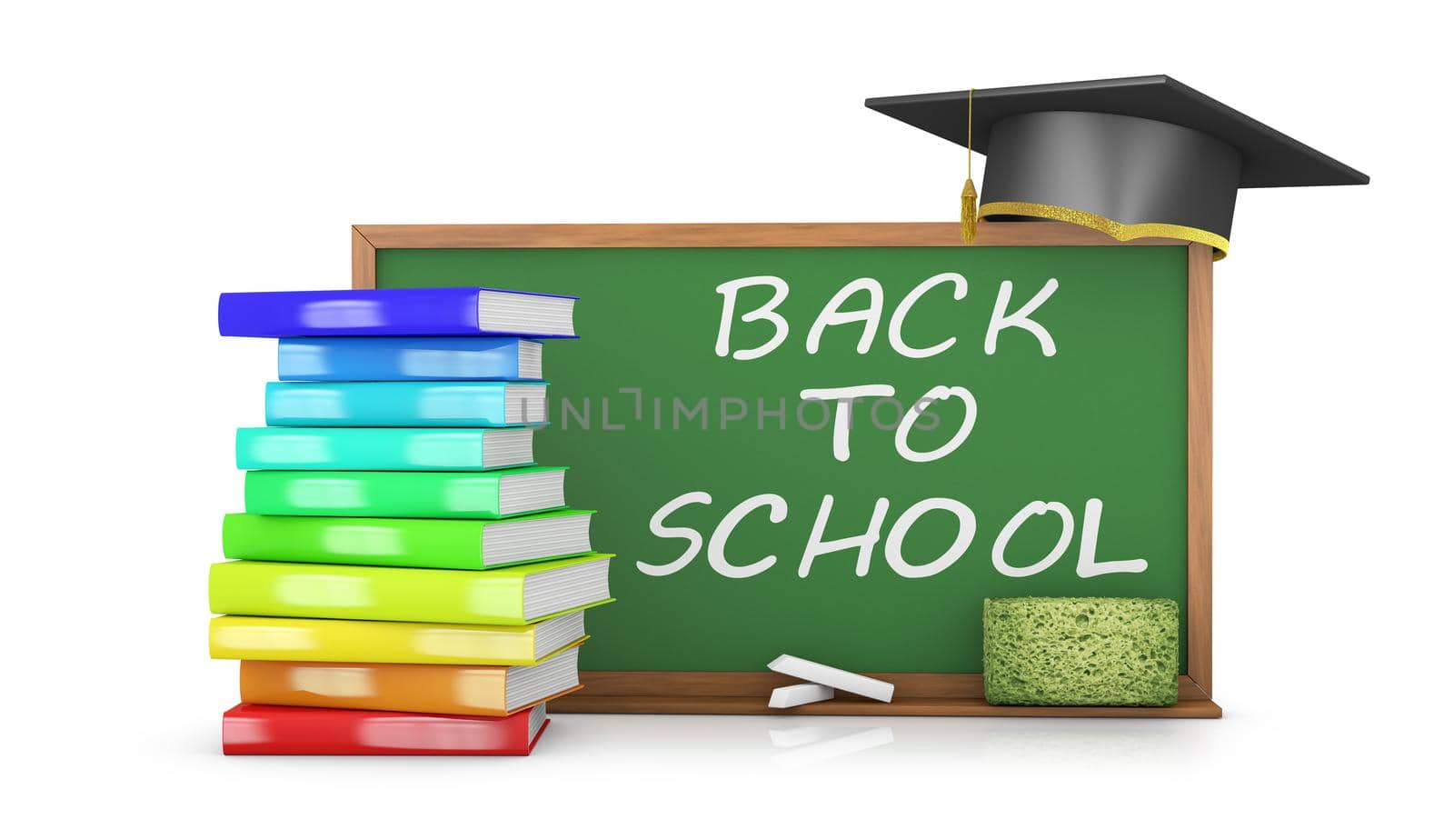 chalk board with the inscription back to school