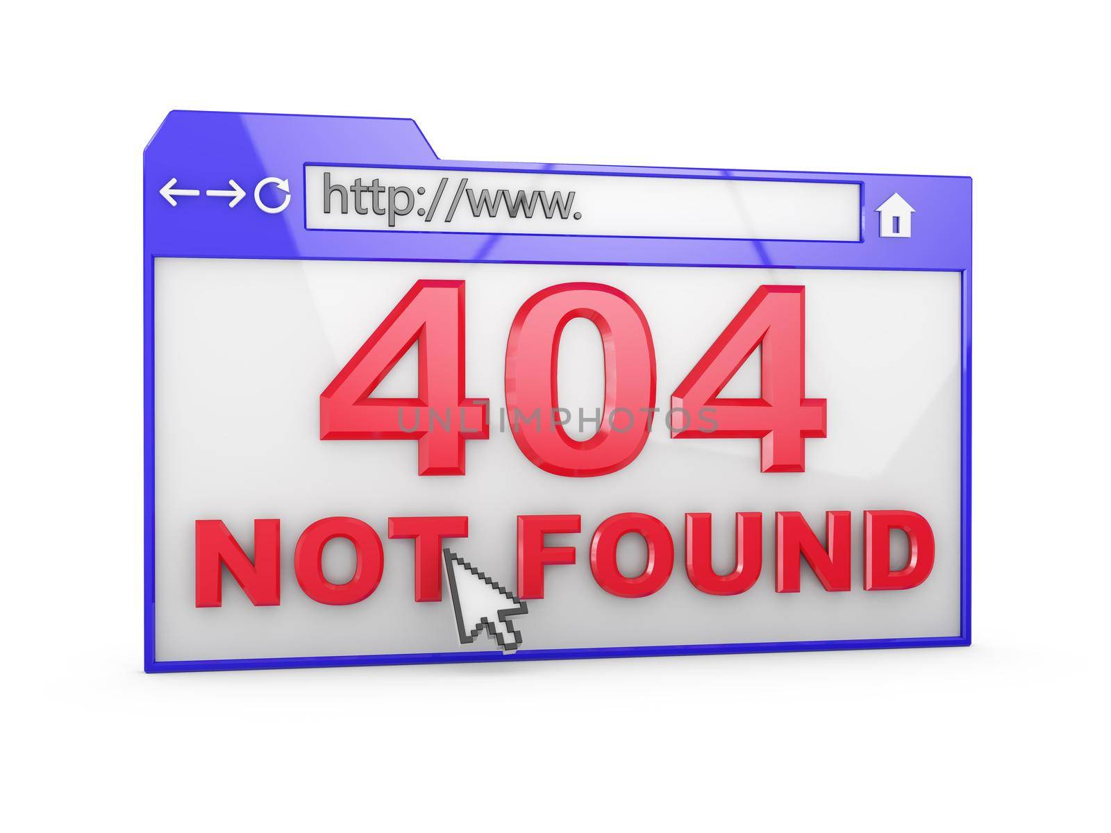 Internet browser with the inscription - 404 Not Found