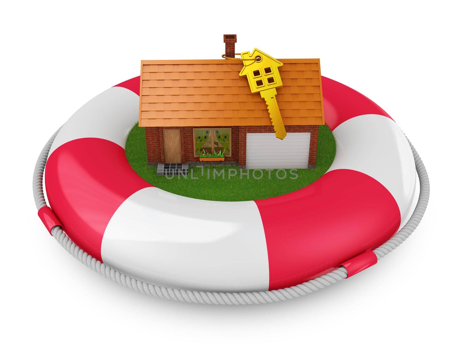 cozy house which is located on lifebuoys