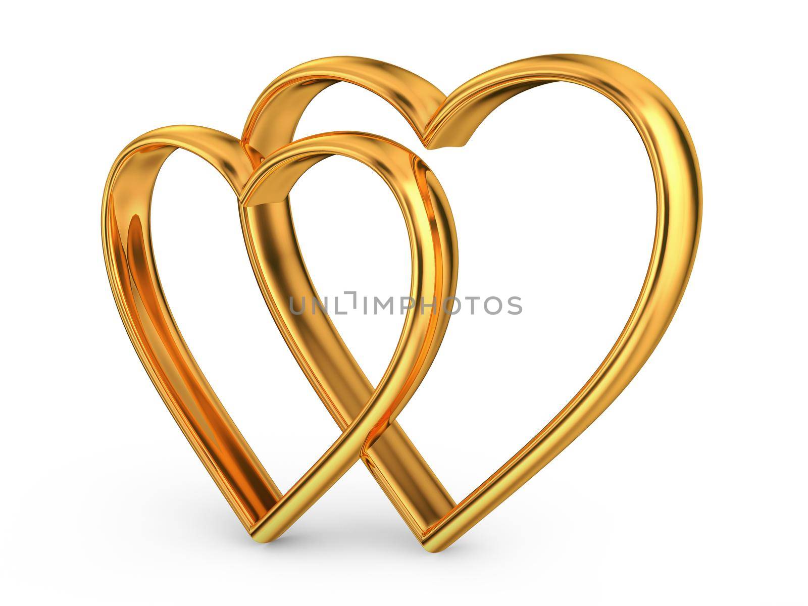 a heart of gold on a white background