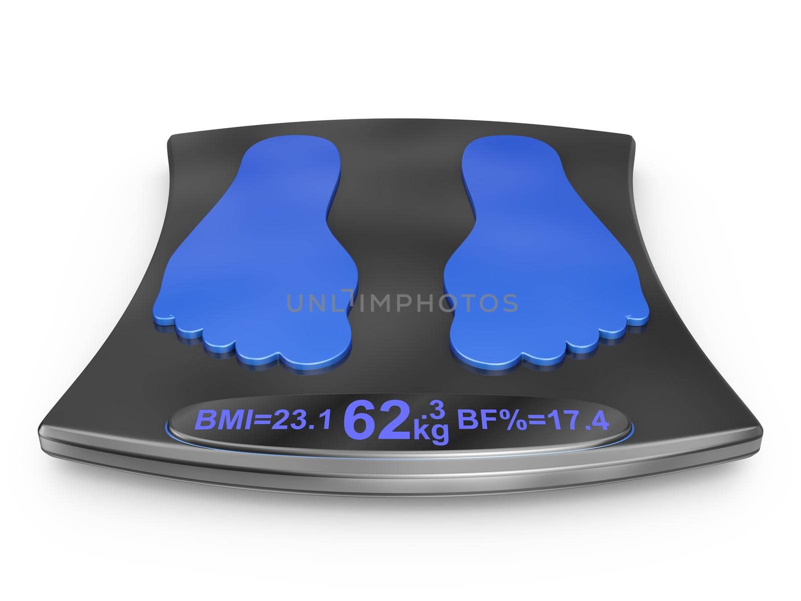 smart electronic scales on a white background