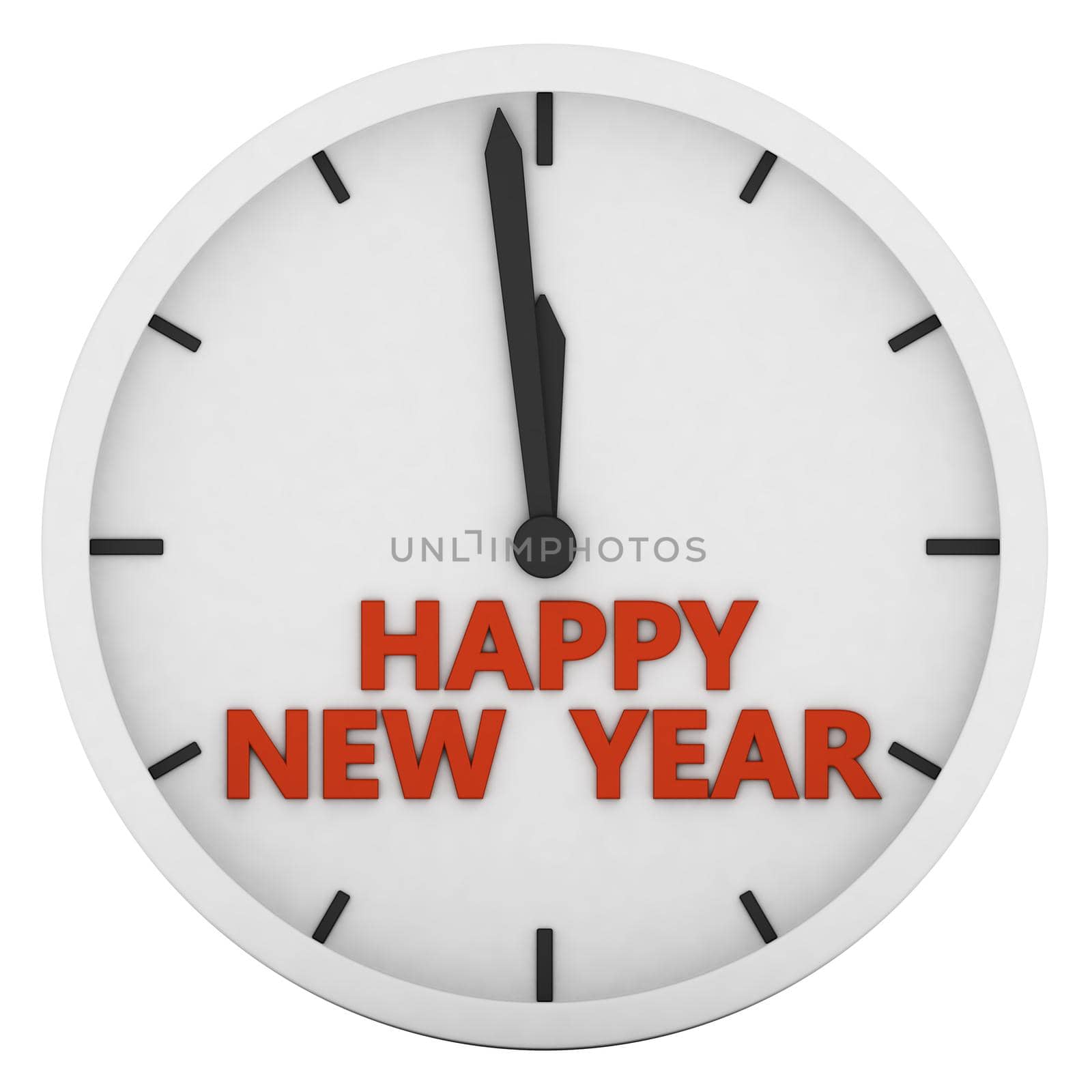 clock with the words Happy New Year