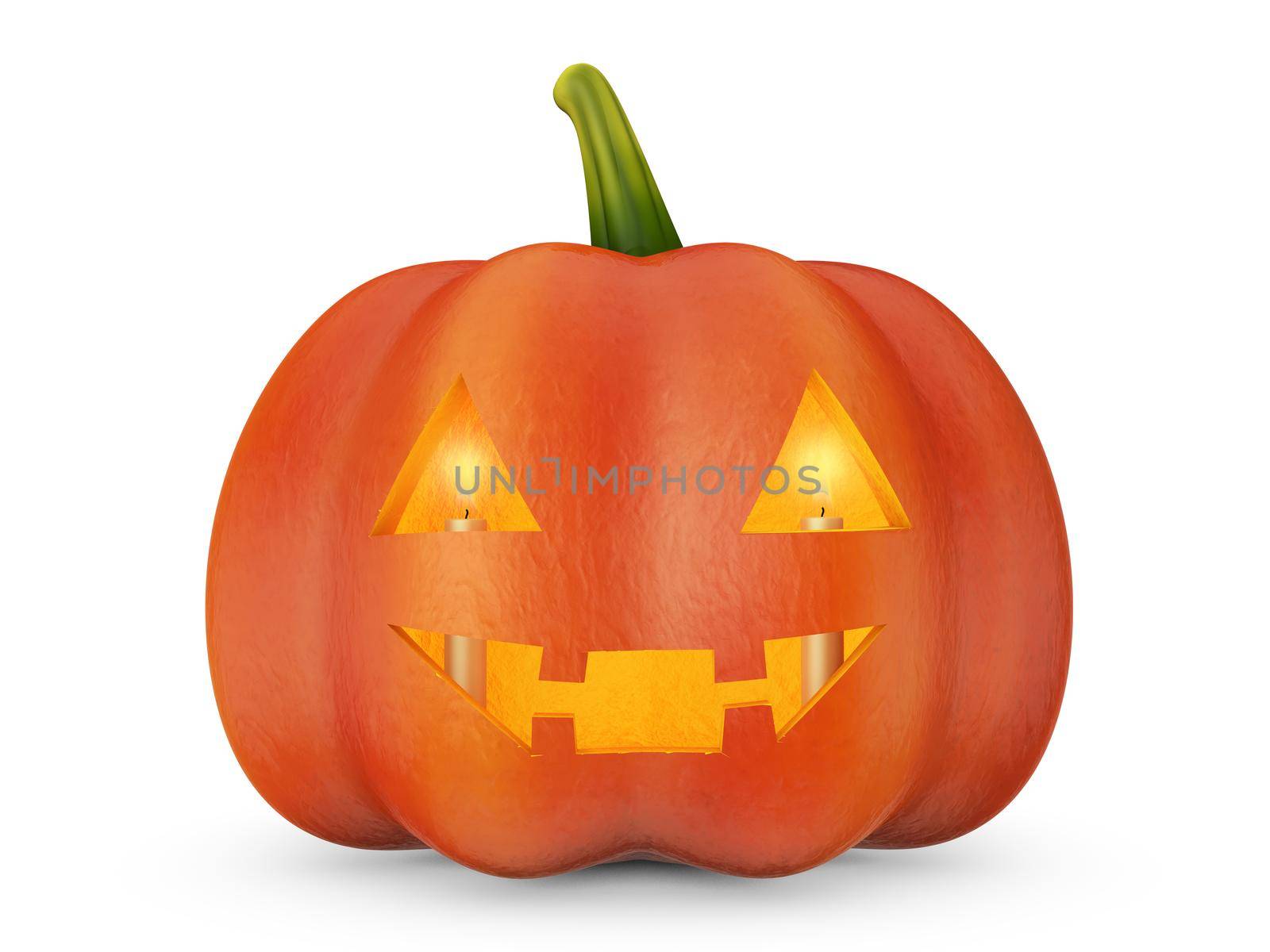 Pumpkin for a holiday helloween with candles inside